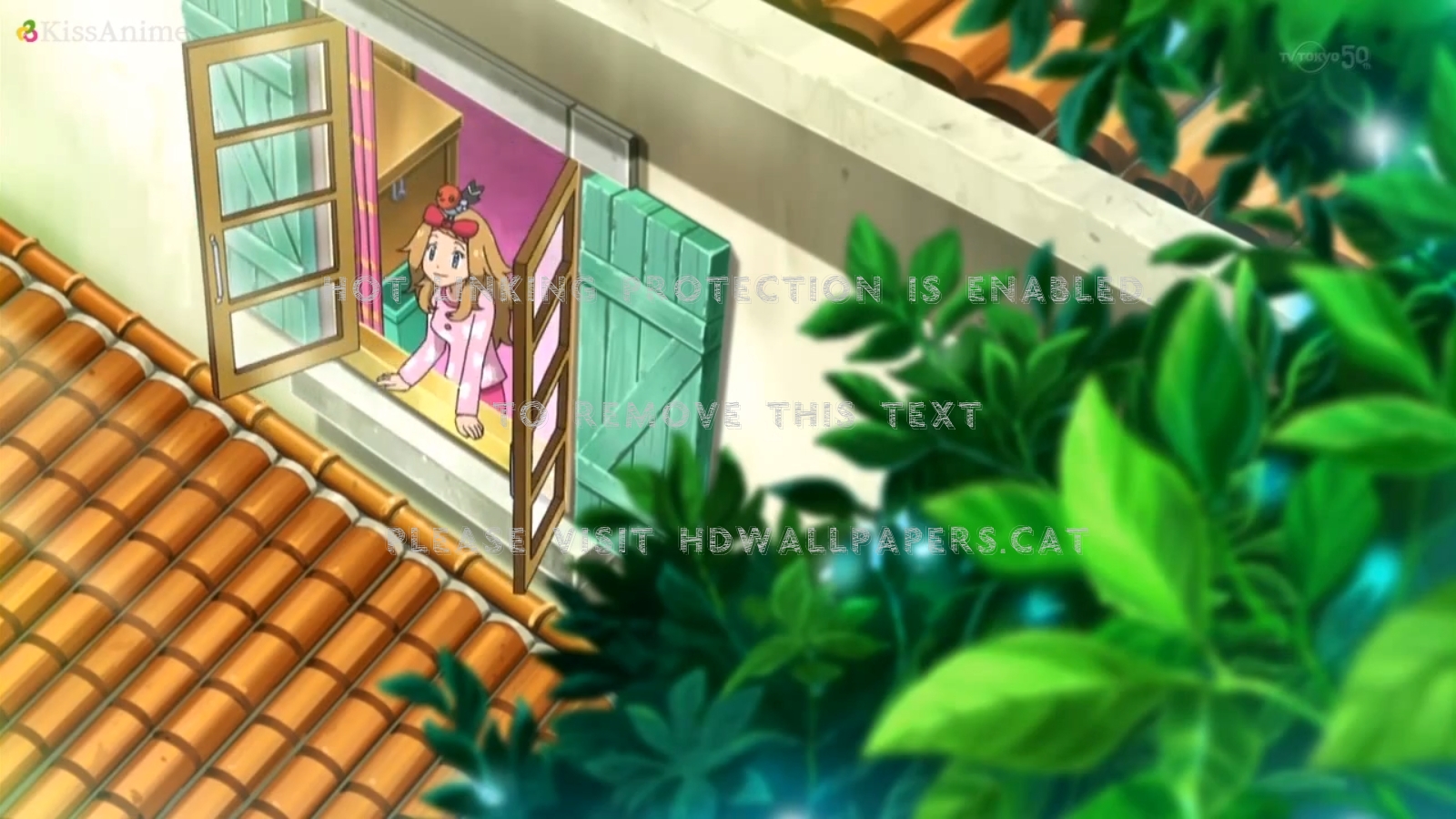 Open Window Lovely Ribbon Pajamas Serena Window Anime HD Wallpaper
