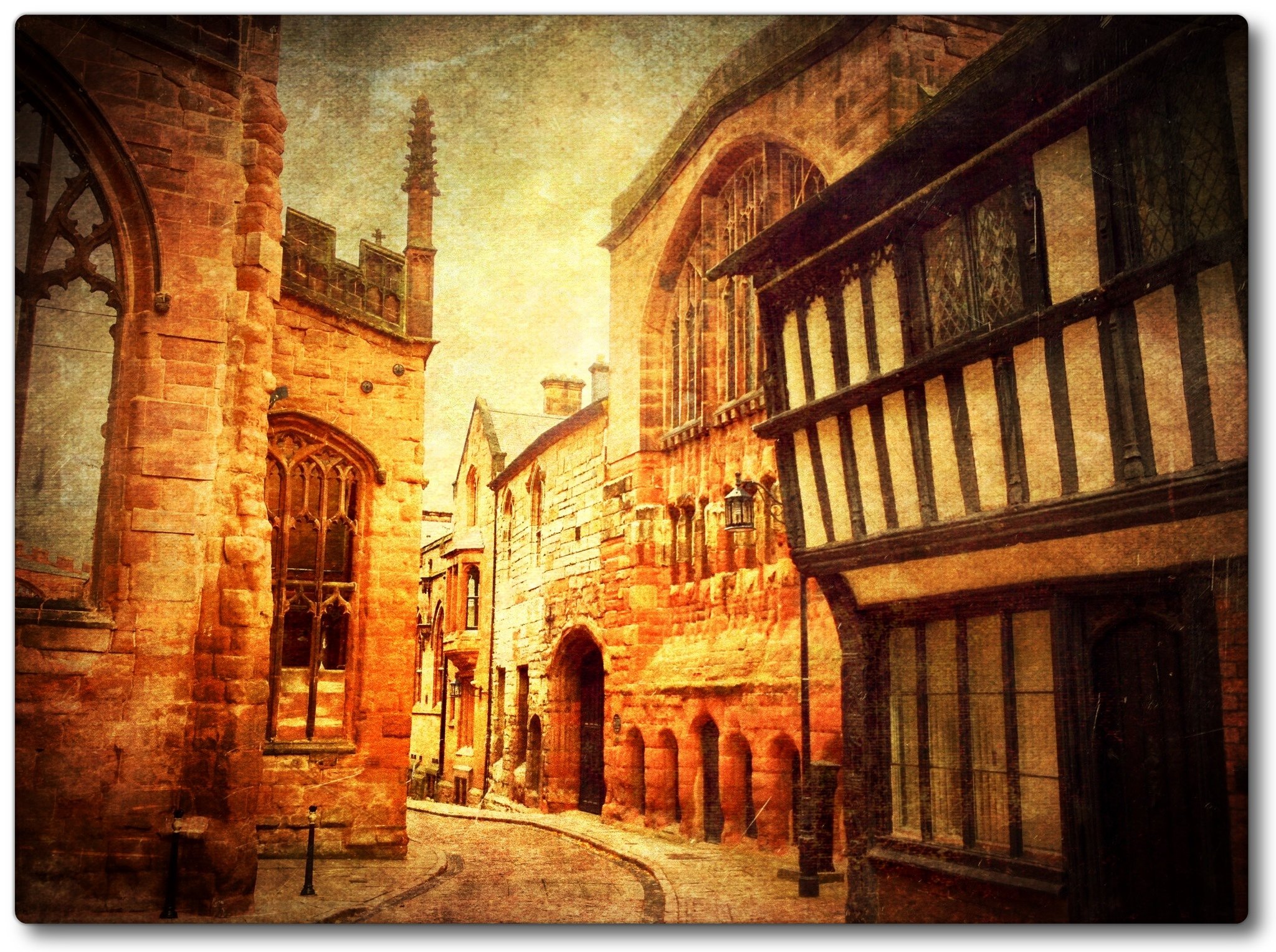 Wallpaper, cathedral, coventry, iPhone, listedbuilding, iphone iphoneart, iphone iphoneography, iphoneonly, phototoaster, mextures, distressedfx, vividhdr 2048x1528