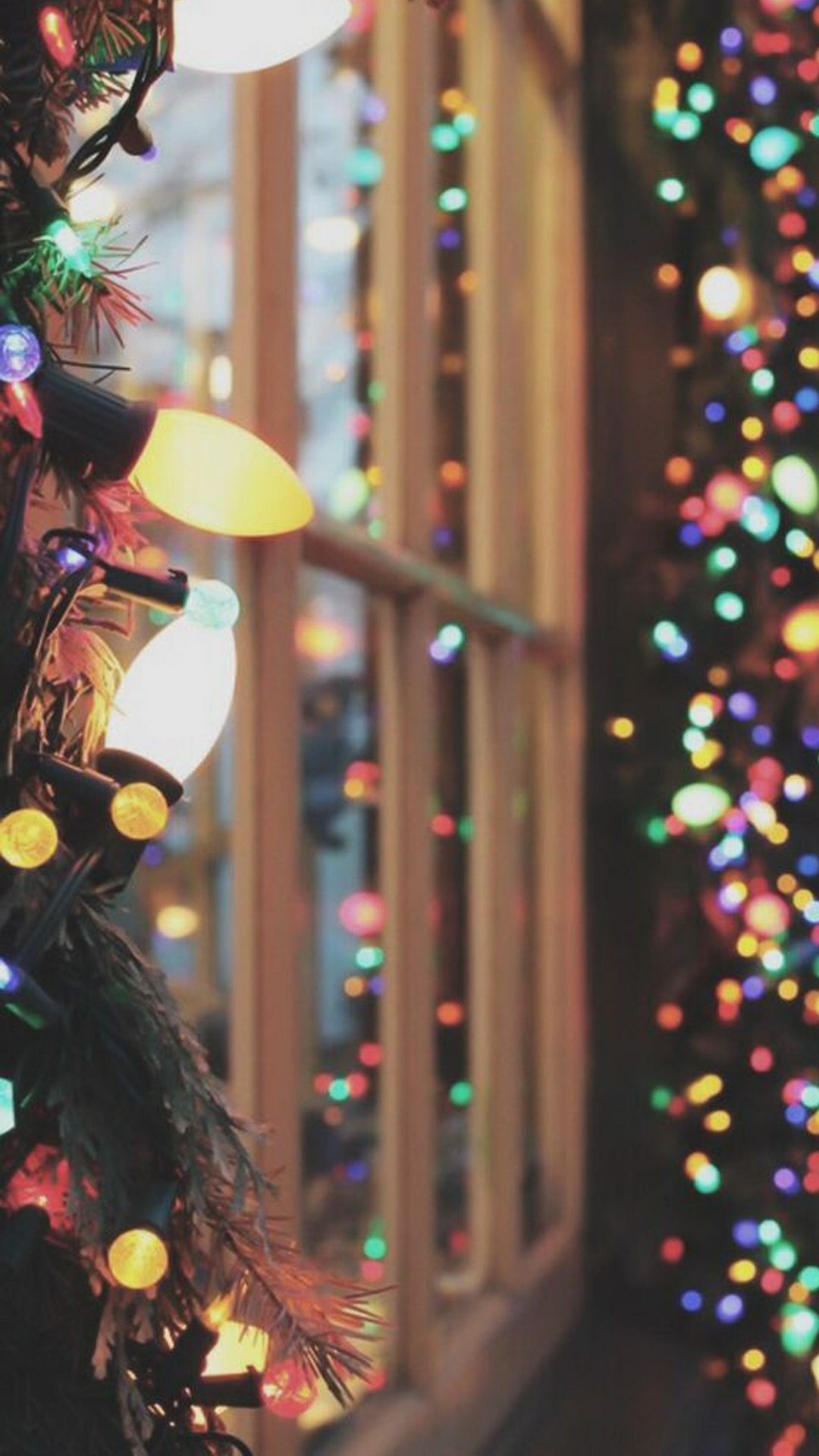 Christmas Lights iPhone Wallpaper