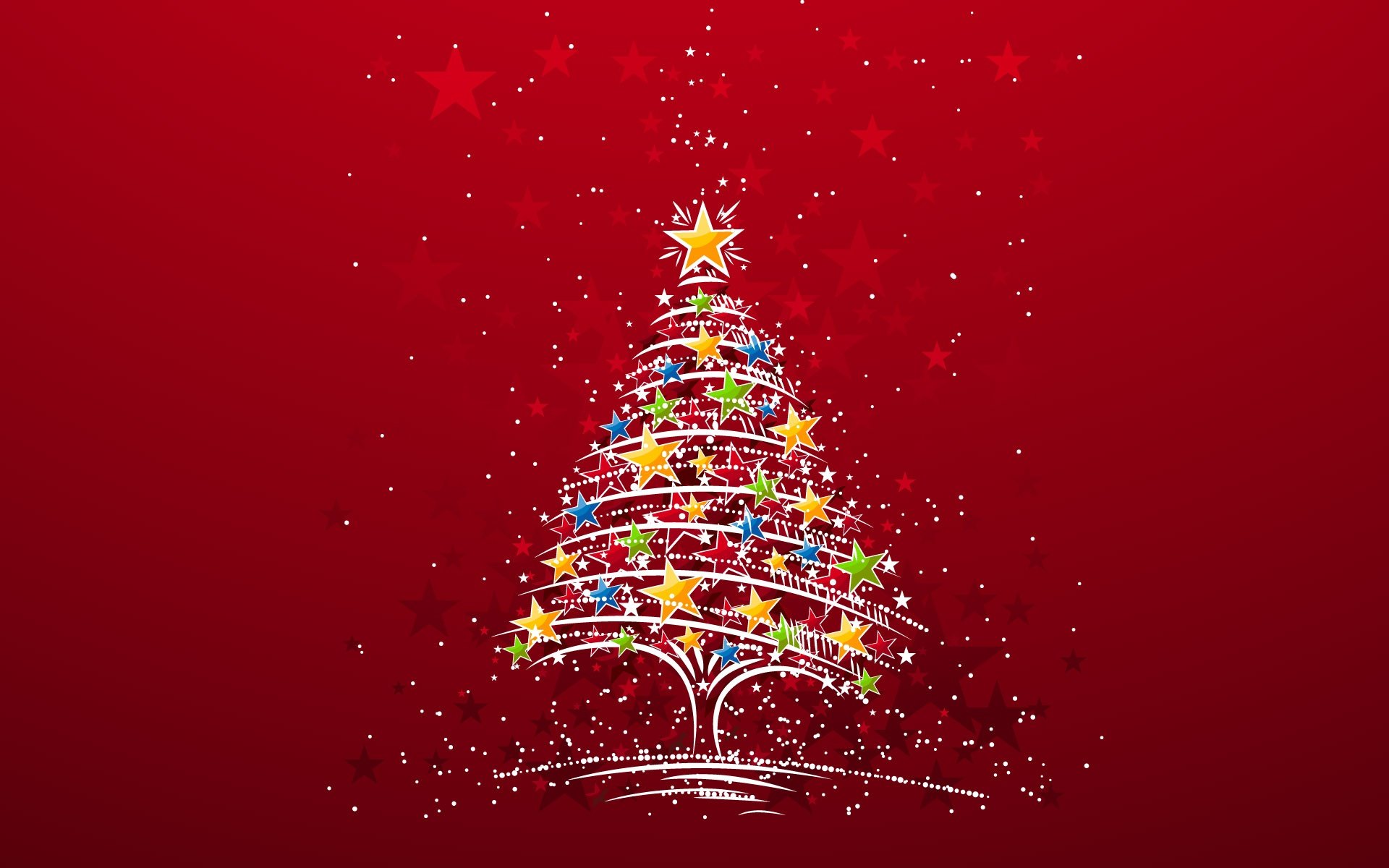 Colorful Christmas Tree Wallpaper in jpg format for free download