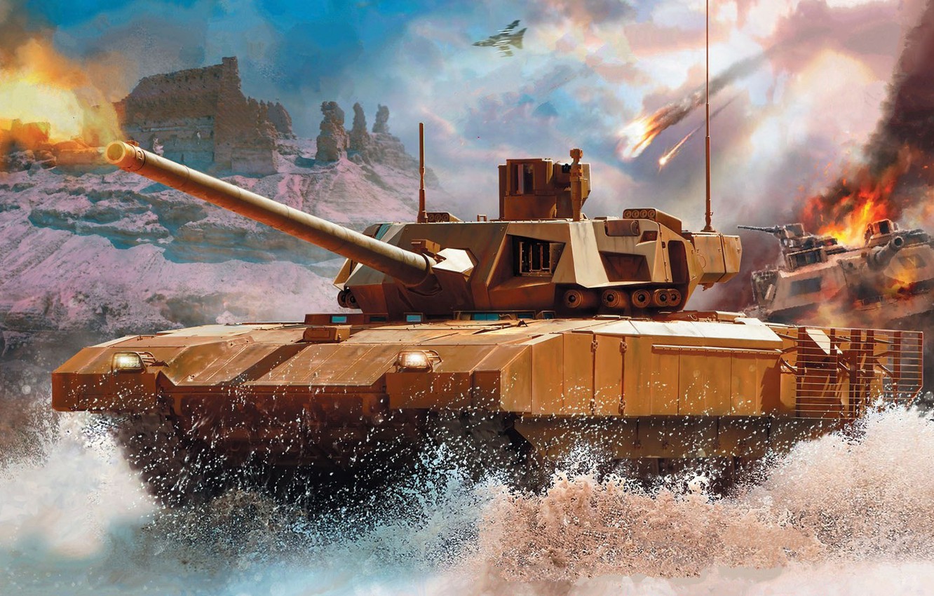 Wallpaper Armata, T- the desert tower, the newest Russian main battle tank image for desktop, section оружие
