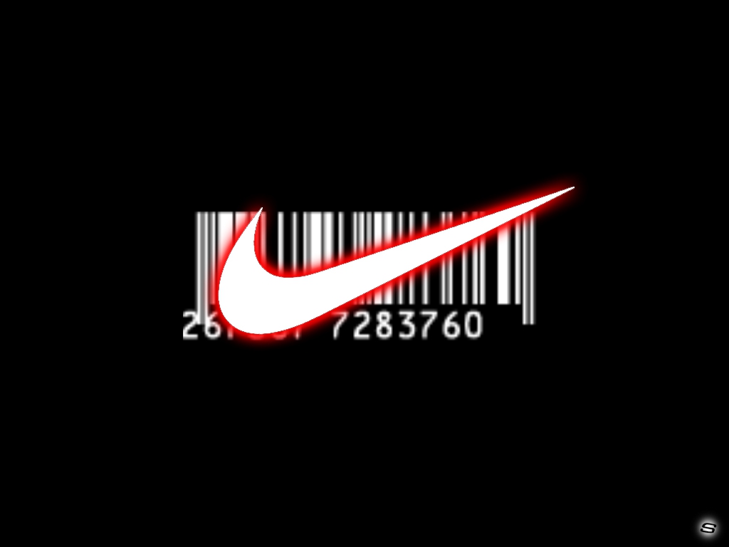 bar barcode Nike Logo