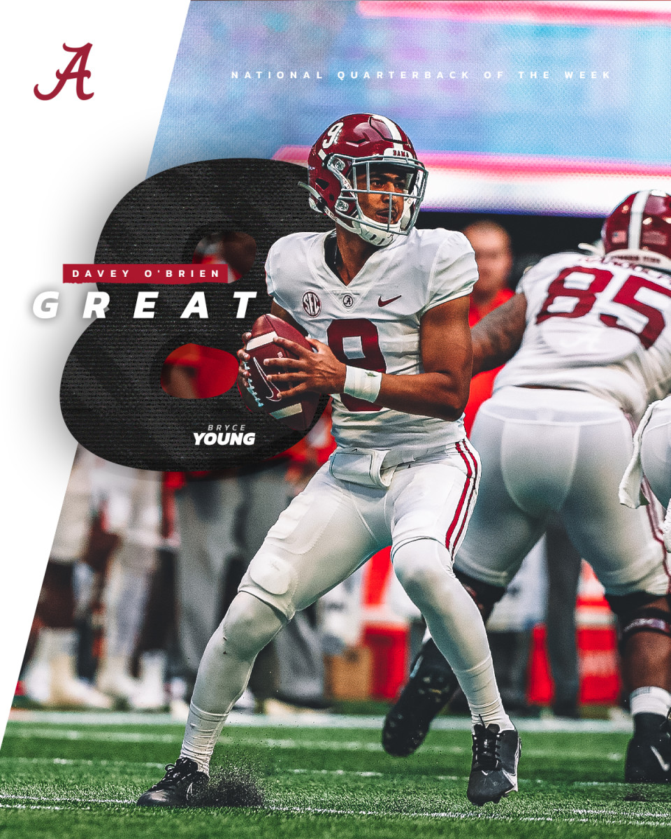 Bryce Young Named Davey O'Brien National Quarterback of the Week Illustrated Alabama Crimson Tide News, Analysis and More