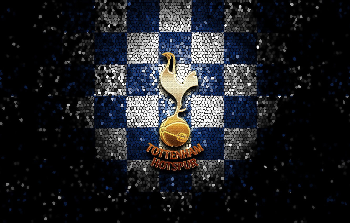 Wallpaper wallpaper, sport, logo, football, glitter, Tottenham Hotspur, checkered image for desktop, section спорт