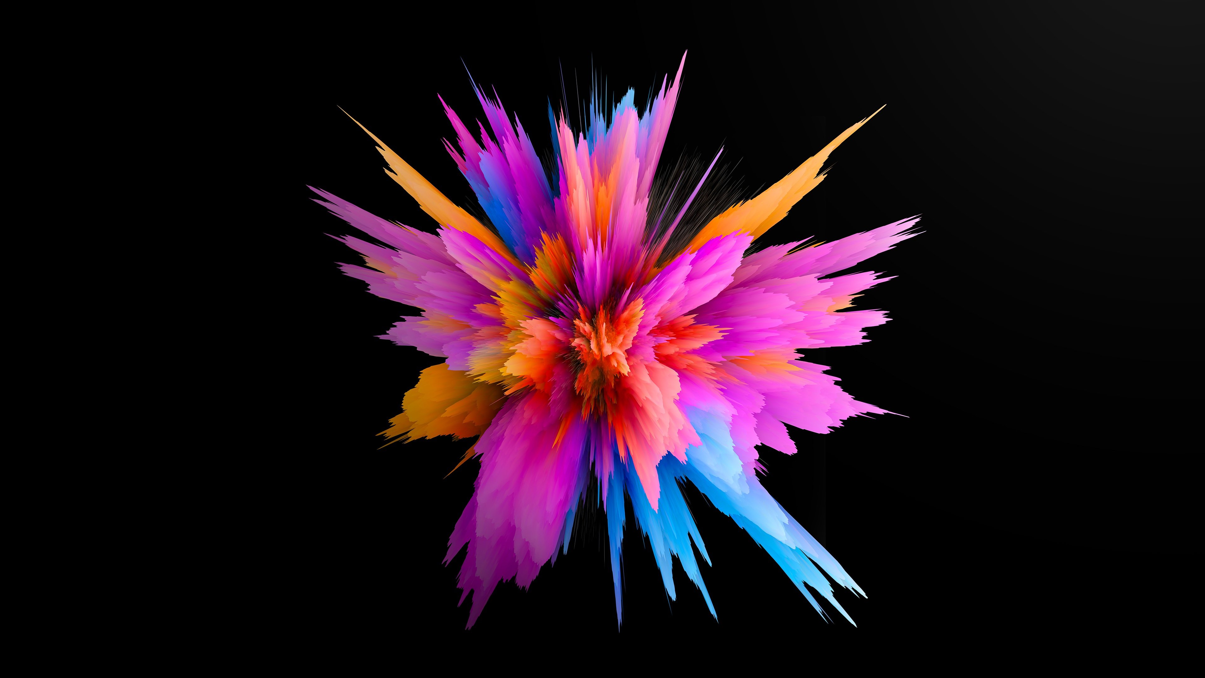 Color burst Wallpaper 4K, Colorful, Explosion, CGI, Cosmic, Abstract