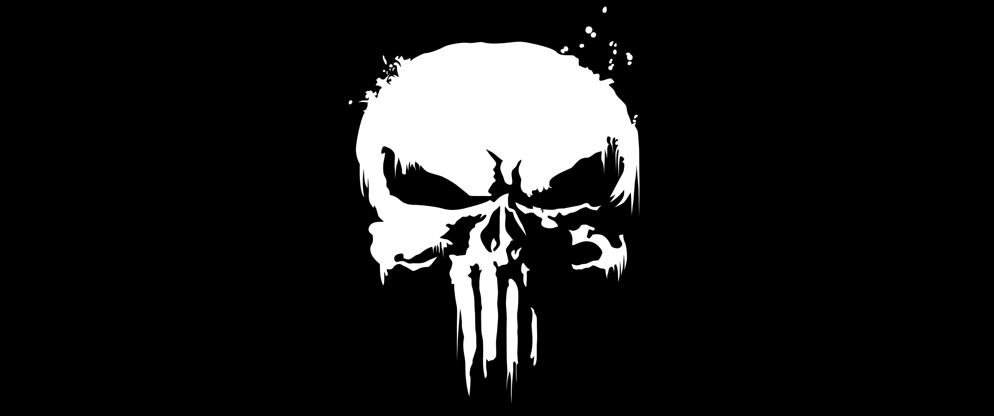 The Punisher Wallpaper 4K, Marvel Comics, Skull, Black Background, Black Dark