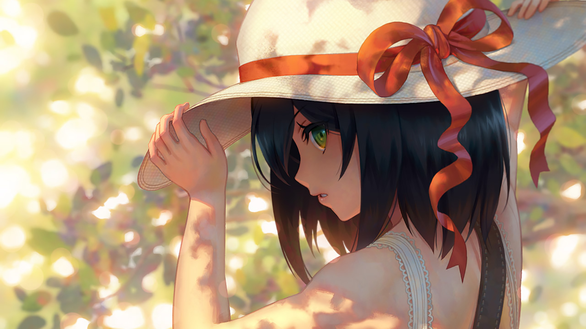 Girl With Hat HD Wallpaperx1080