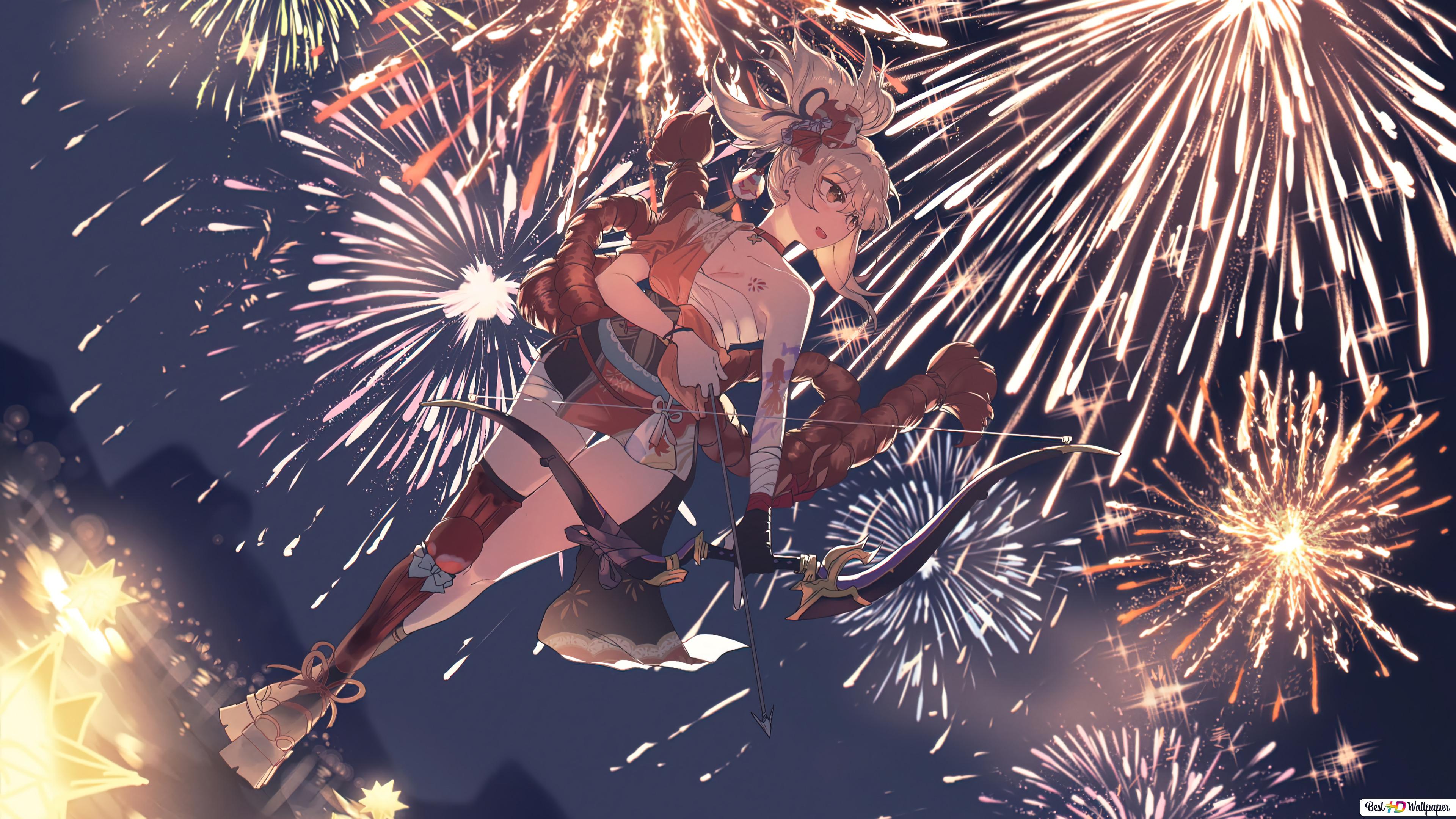 2021) Archer 'Yoimiya' Impact (Anime Video Game) HD wallpaper download