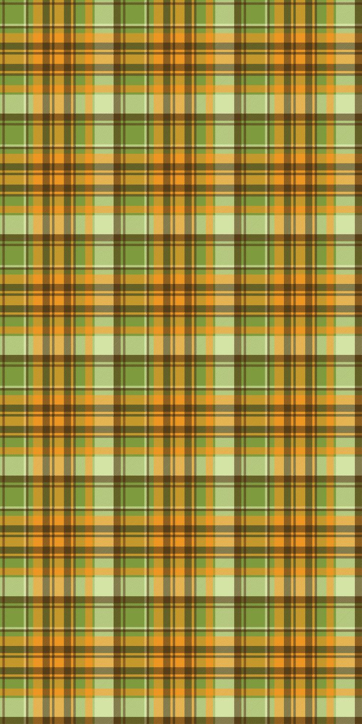 Autumn orange green color check plaid seamless pattern. Download stock vector background. Color wheel art projects, Cute fall wallpaper, Wallpaper nature flowers