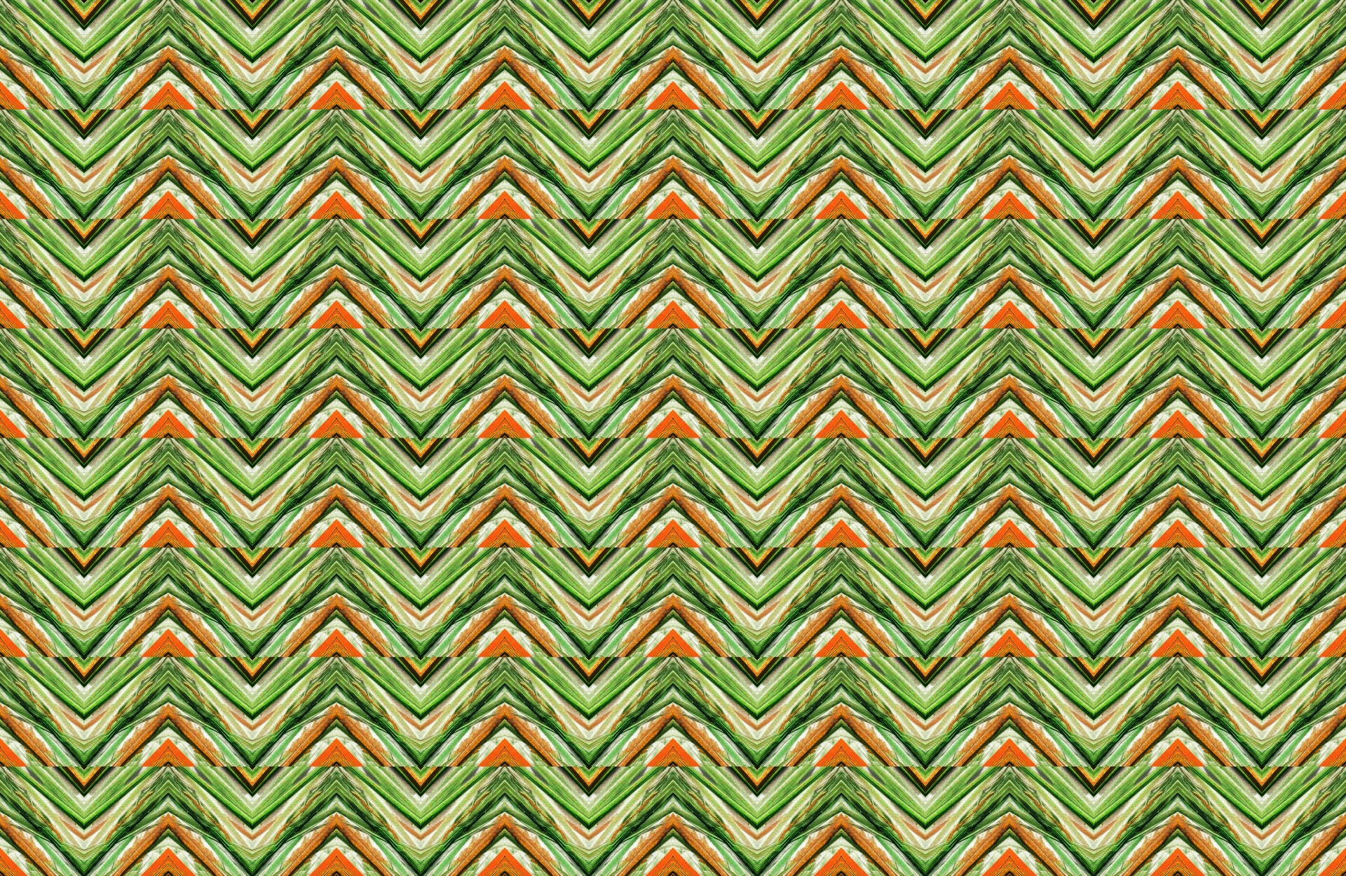 Pattern, Wallpaper, Green, Orange, Zig Zag