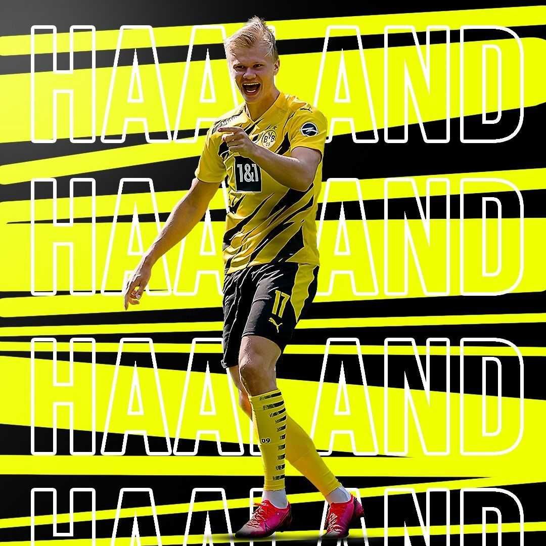 Haaland BVB Background Discover more Borussia Dortmund, Bundesliga, BVB, Dortmund, Erling Haaland wallpaper.. Football image, Soccer picture, Borussia dortmund
