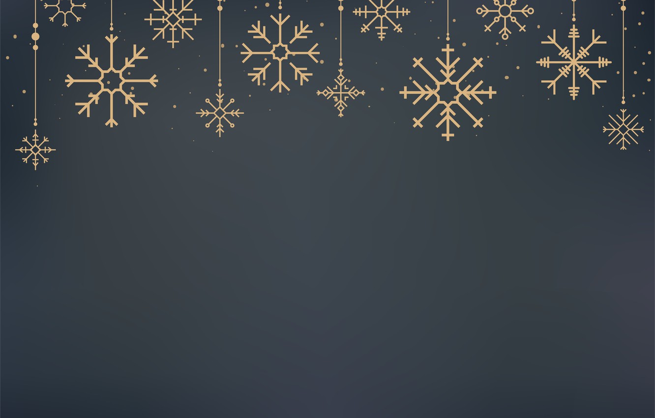 Wallpaper winter, snowflakes, background, gold, New Year, Christmas, golden, gold, black, Christmas, winter, background, New Year, snowflakes image for desktop, section текстуры