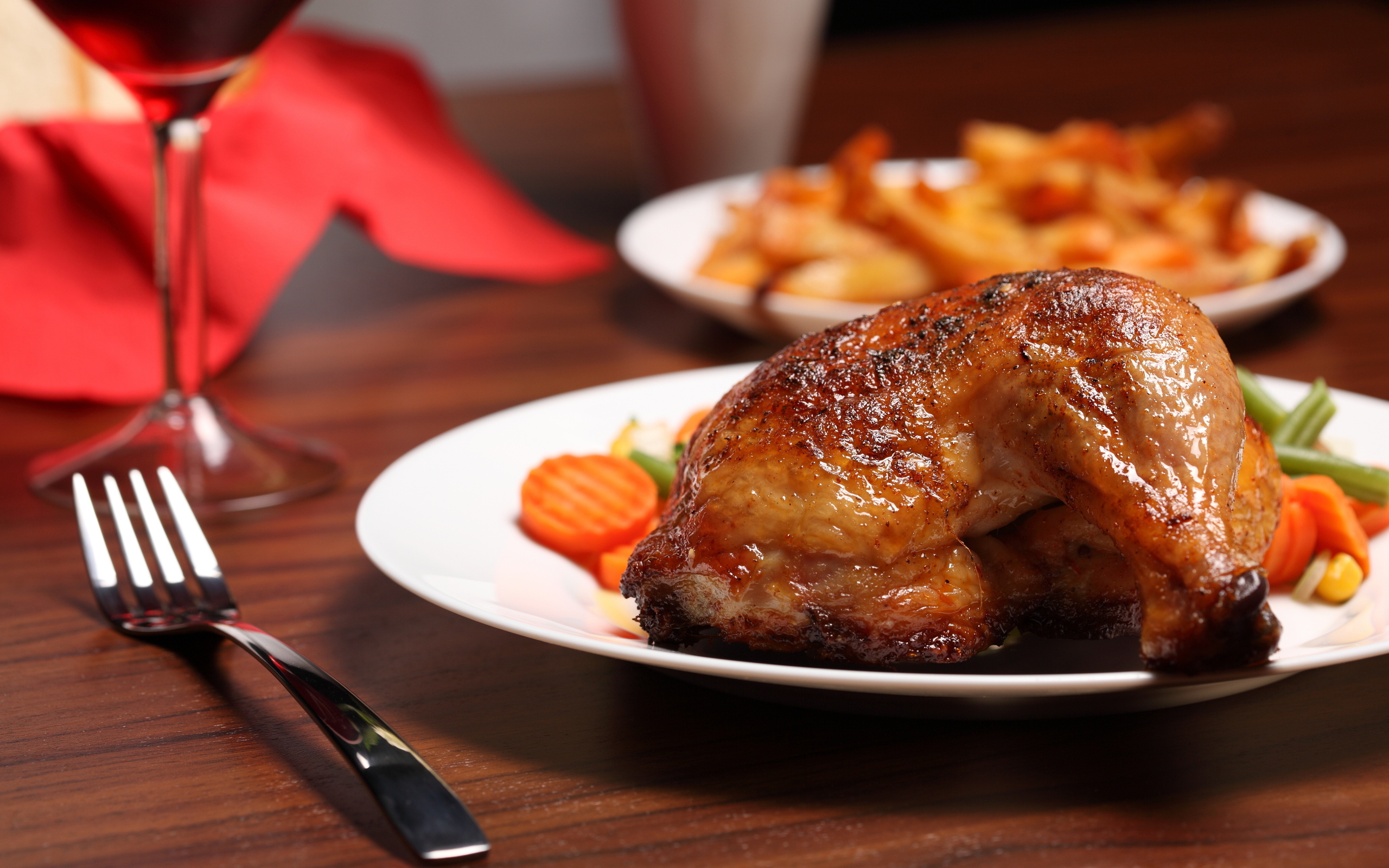 Chicken Food Lunch Meal Restaurant Wallpaper:2560x1600