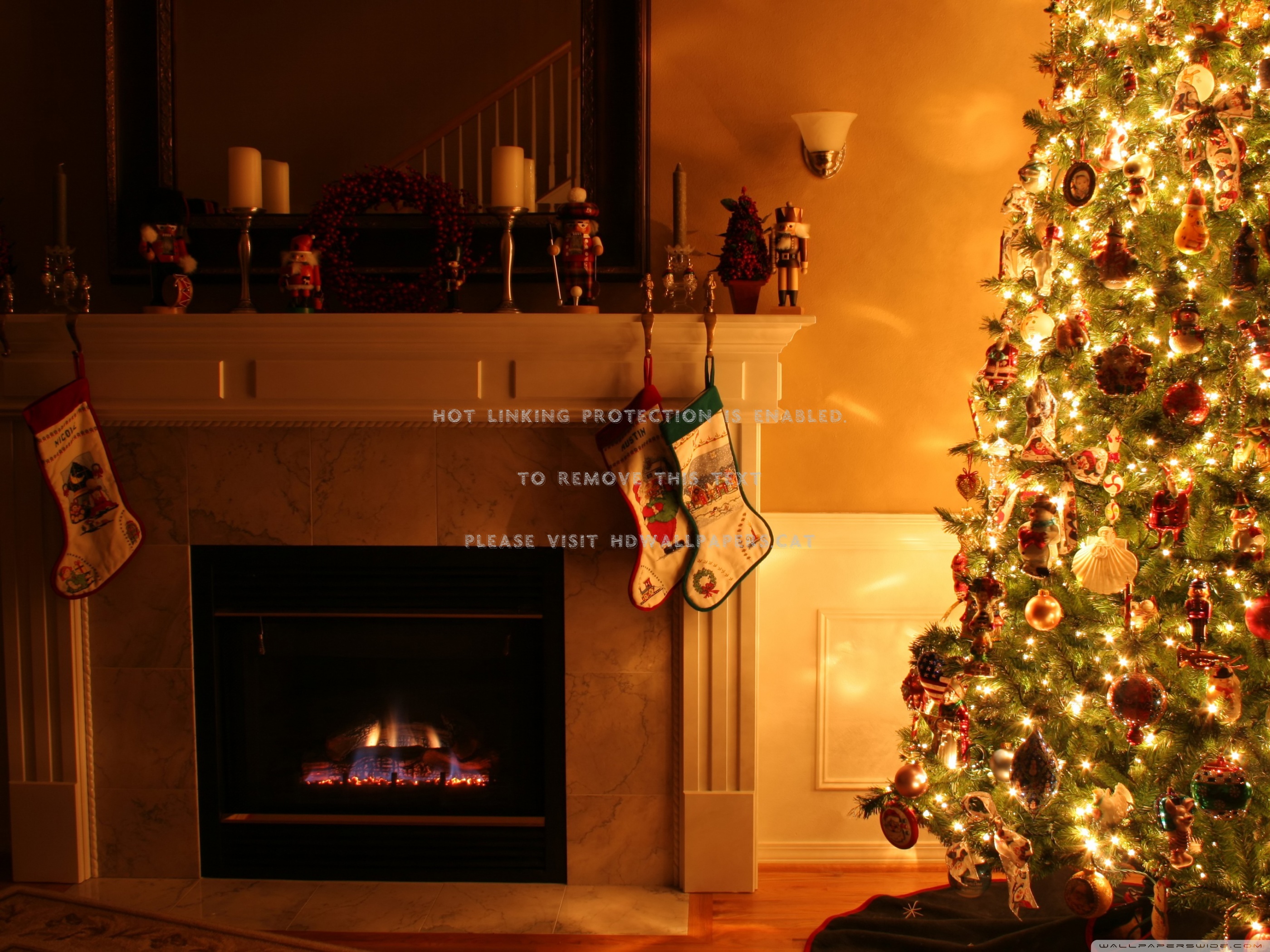 comfy christmas home for tree fireplace