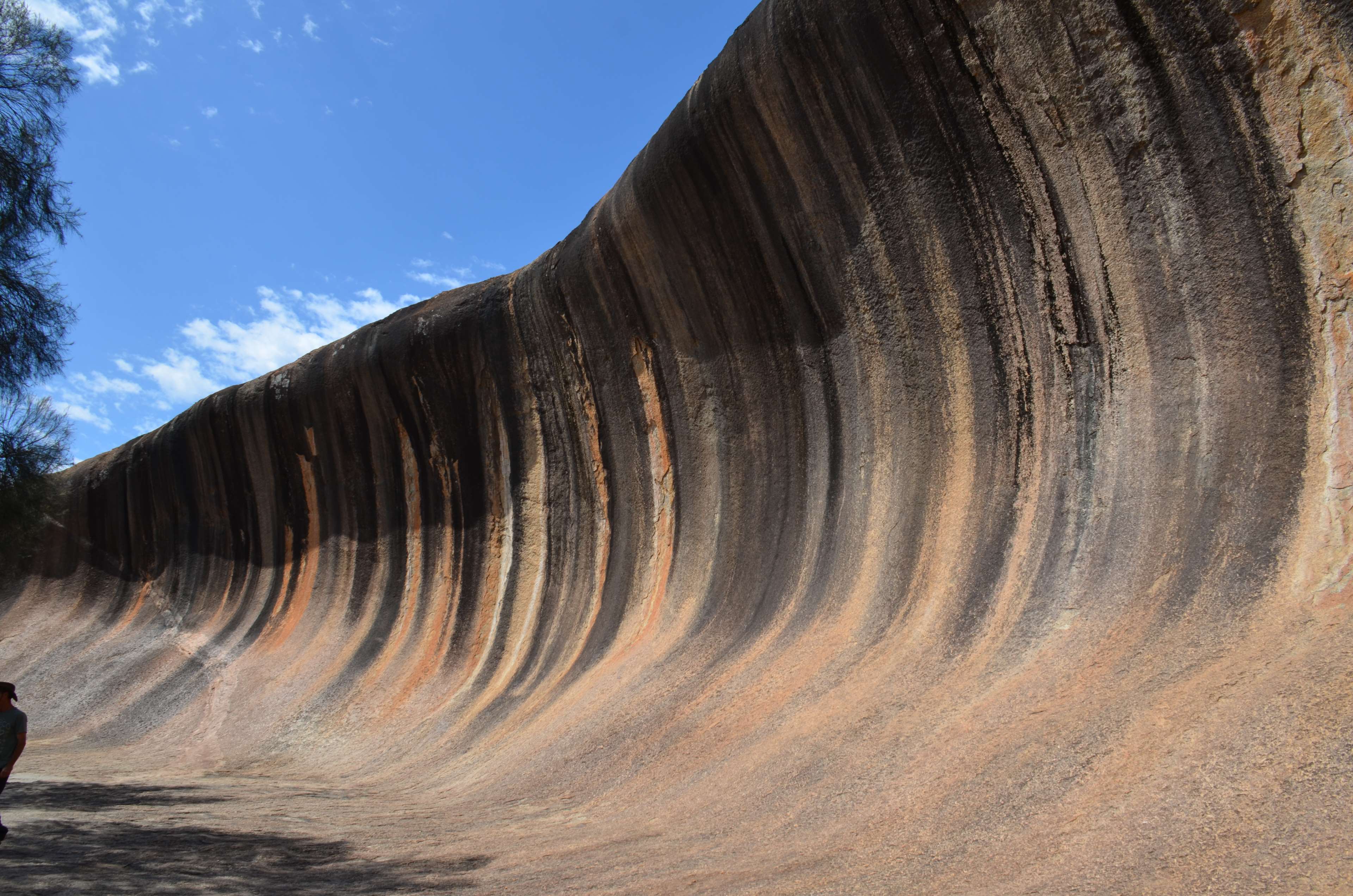 natural rock formation, outback, wave rock, western australia 4k wallpaper