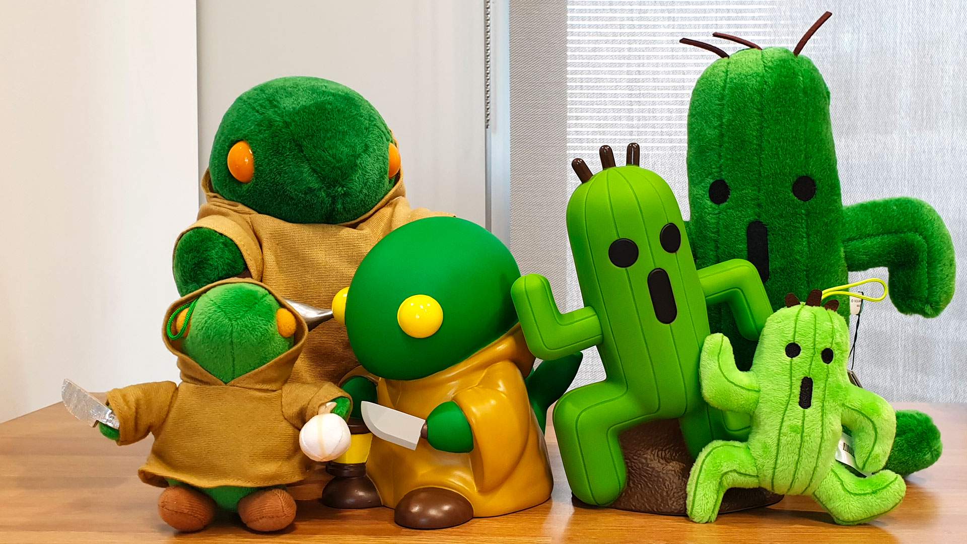 A look at FINAL FANTASY merchandise: Cactuar and Tonberry