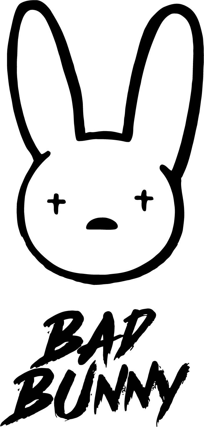 Bad Bunny Logo. Bunny logo, Bunny drawing, Bunny wallpaper. Bunny wallpaper, Bunny logo, Bad bunny album cover painting