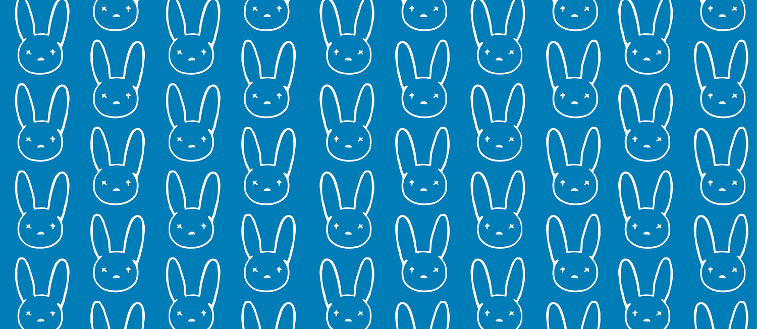 Download Bad Bunny White Floral Bunny Head Wallpaper  Wallpaperscom