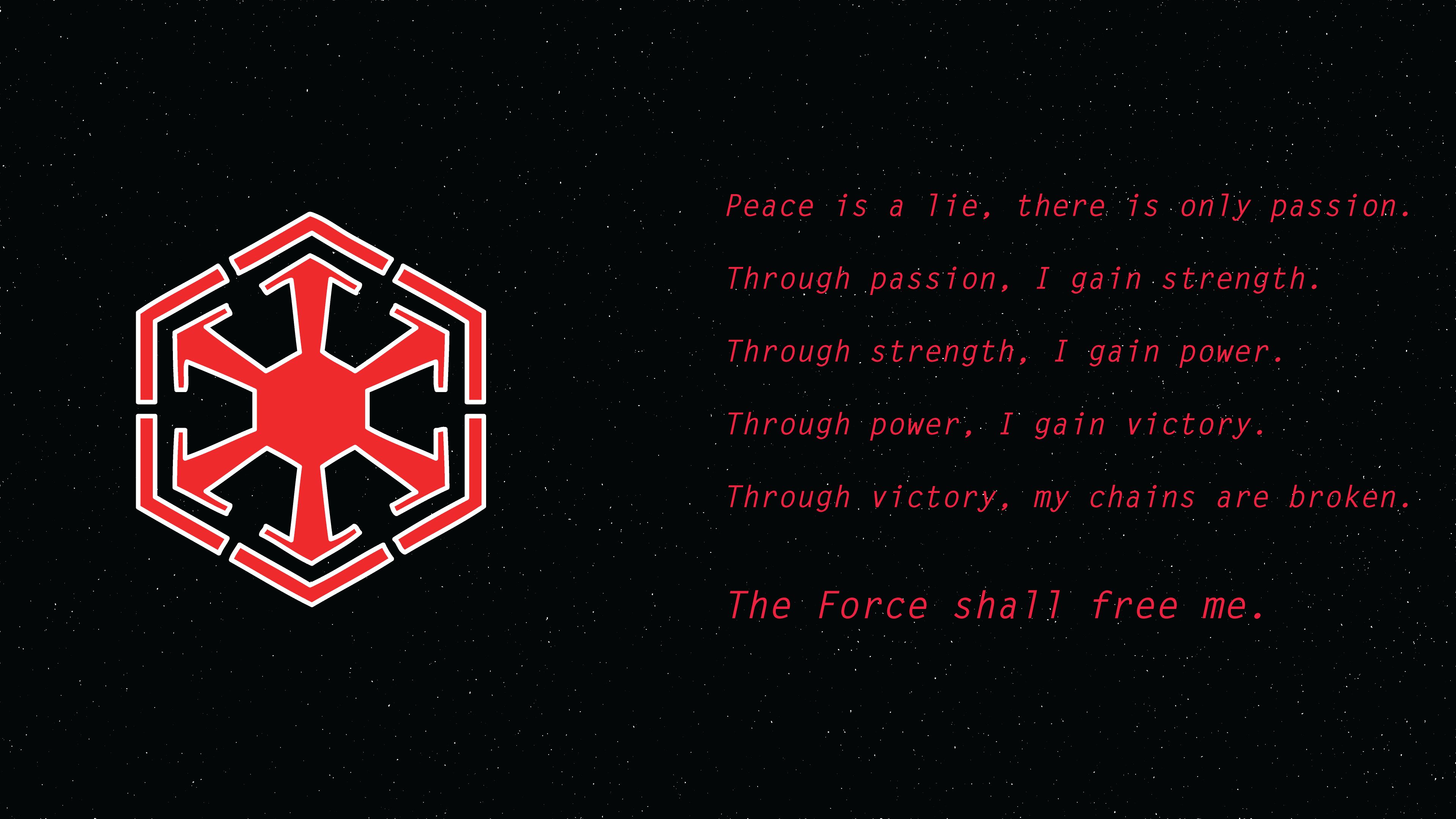 Sith Code and Emblem 3840x2160 : r/wallpapers.