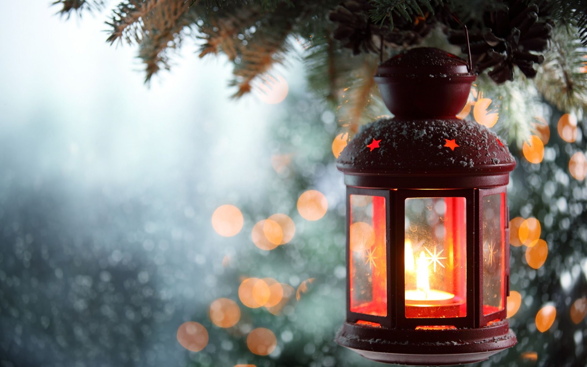 Download wallpaper Xmas, New Year, snow, snow, candle, winter, Merry, lantern, Christmas, Christmas, li. Outdoor christmas lights, Winter candle, Christmas lights