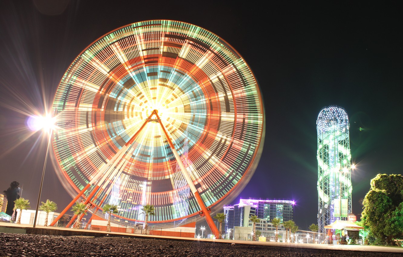 Wallpaper Ferris wheel, Georgia, Batumi image for desktop, section город