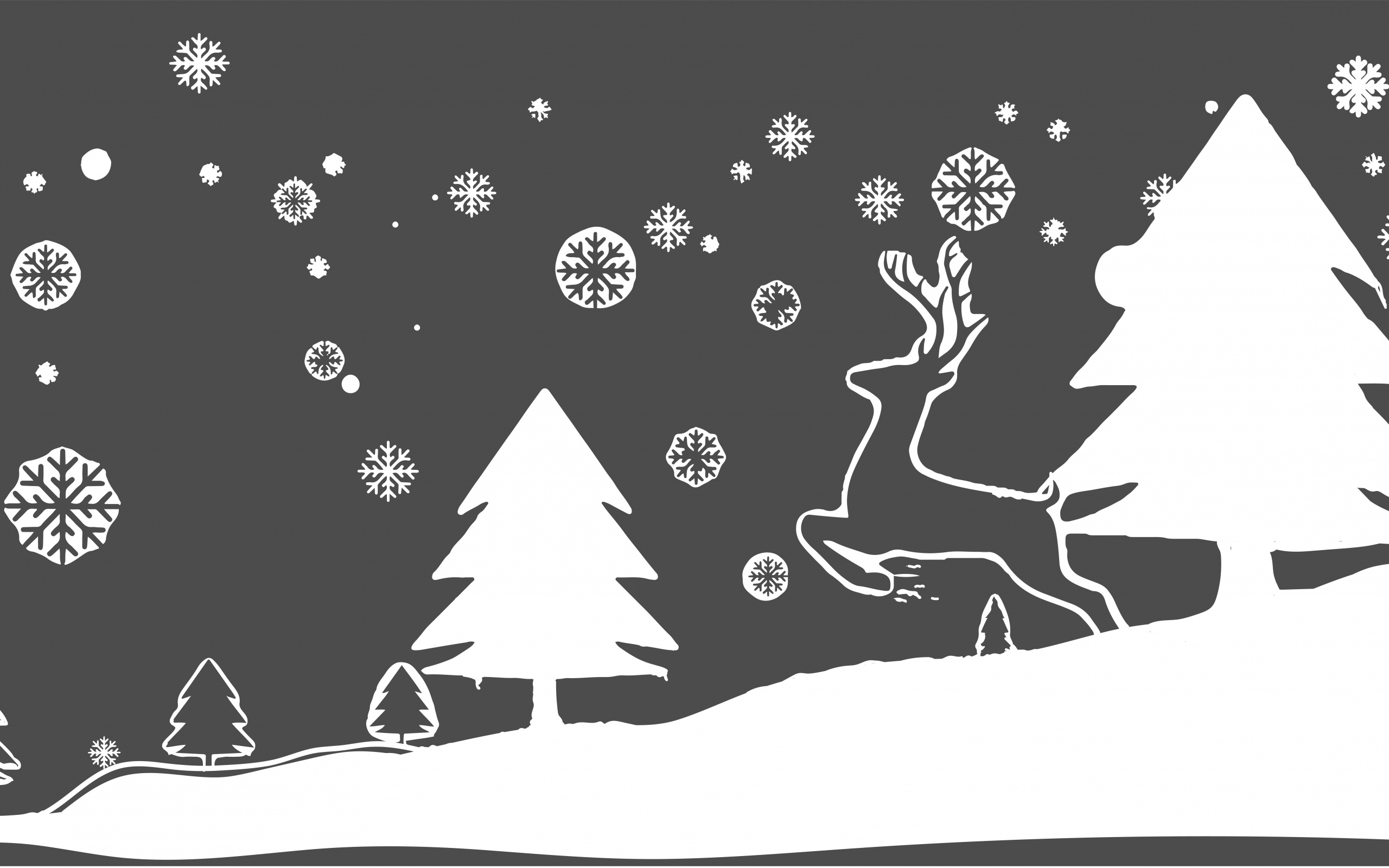 Download Christmas, holiday, winter, artwork wallpaper, 2560x Dual Wide, Widescreen 16: Widescreen