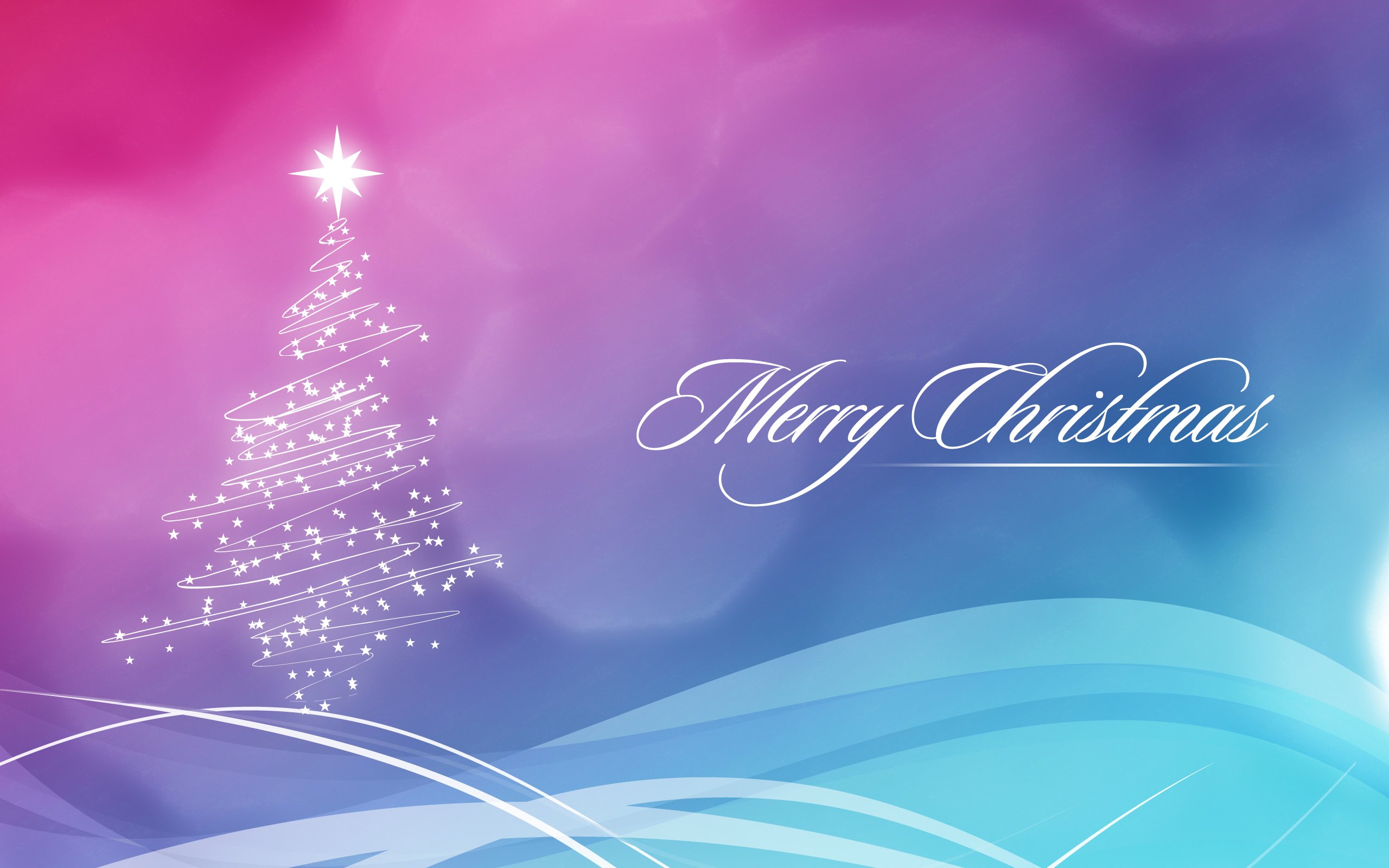 Blue and Pink Christmas Wallpaper YouTube Channel Cover