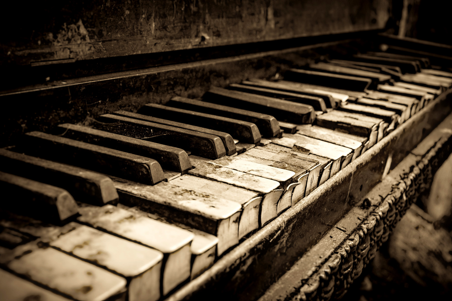 Free photo: Old Piano, Grungy, Instrument