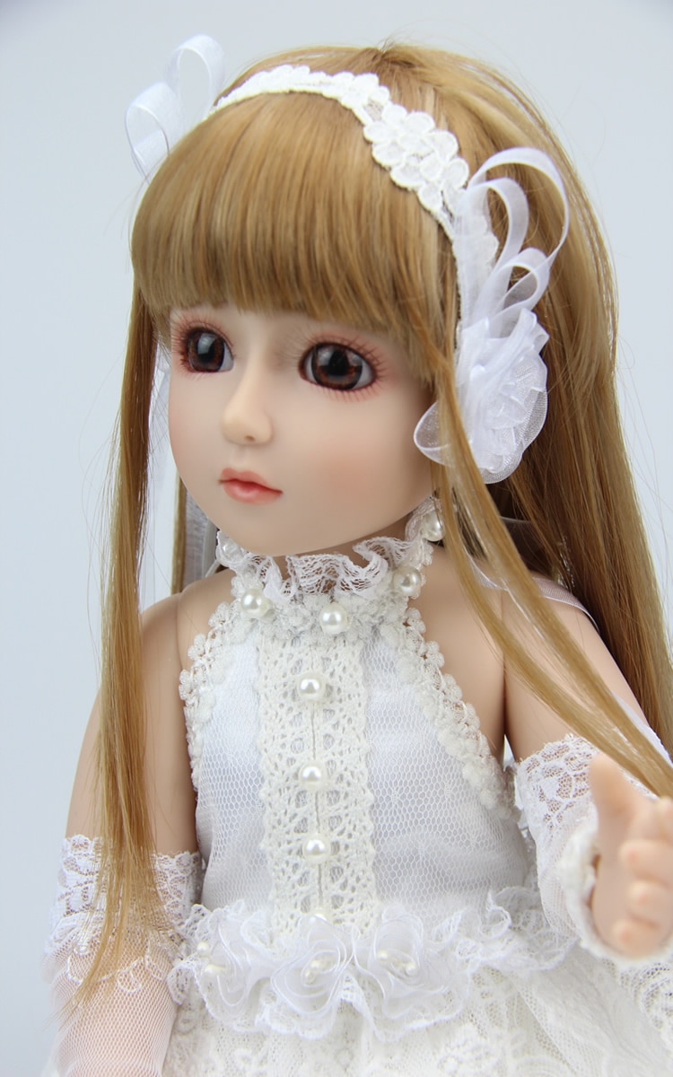 18inch 45cm Reborn baby Doll Ball Jointed Doll BJD Hard Vnyl Toy Girls Gift for Kids Children Wedding Bride White. reborn baby doll. jointed dollball jointed dolls