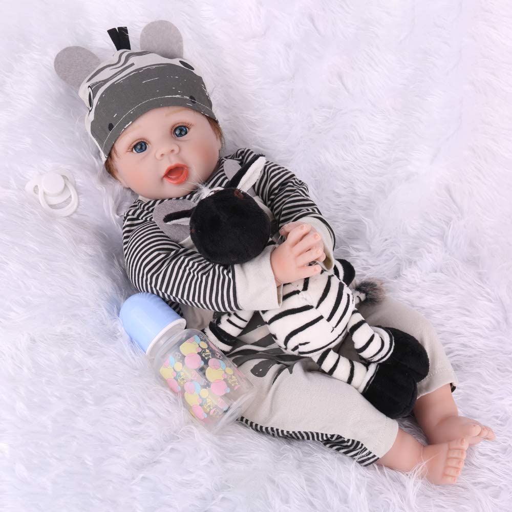 Buy CHAREX Reborn Baby Dolls 22 inch, Lifelike Weighted Reborn Boy Doll with Zebra Gift Set for Children Age 3 Online in Hungary. B07XNWD627