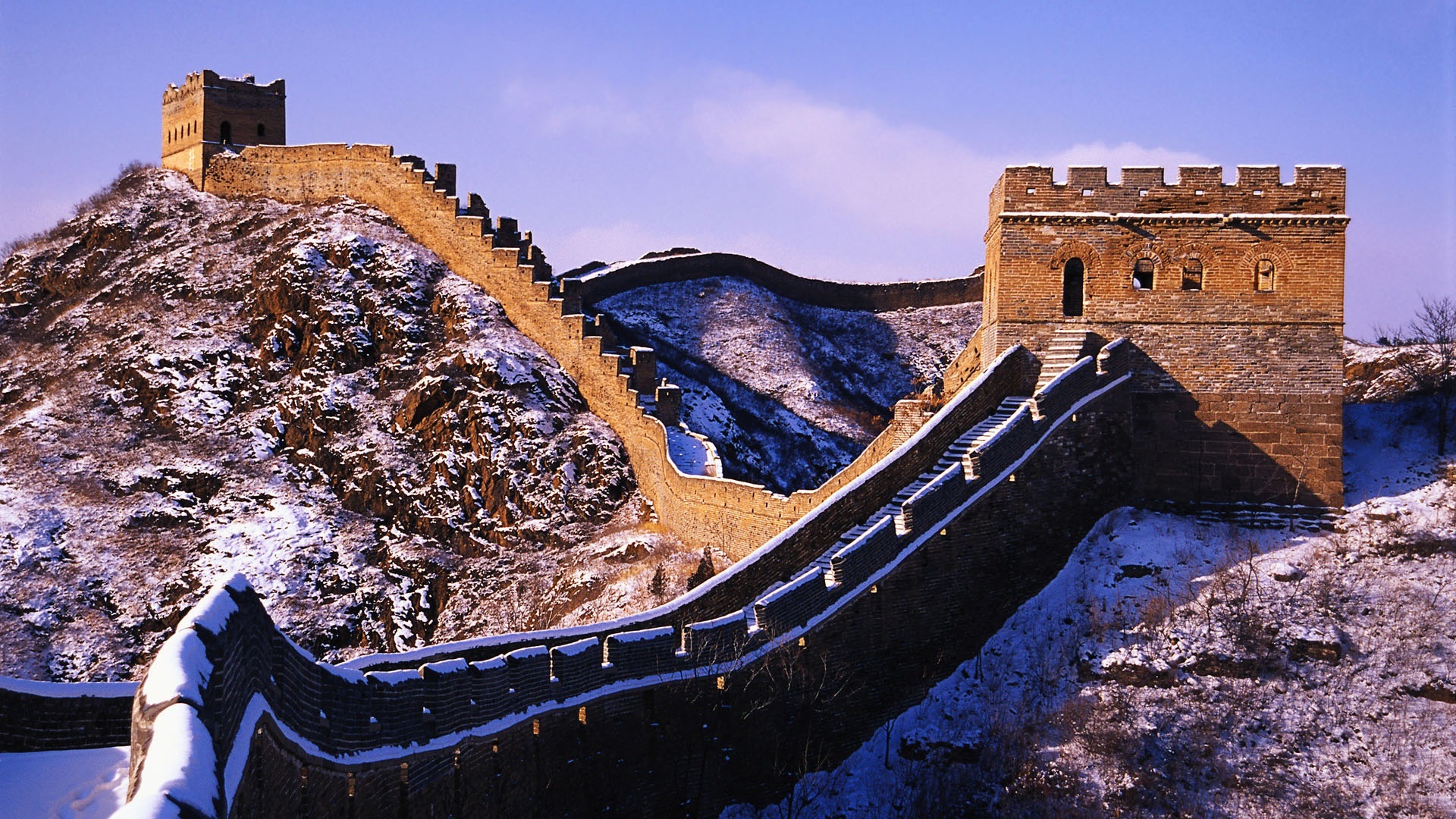 ancient, china, great, wall, winter HD Wallpaper