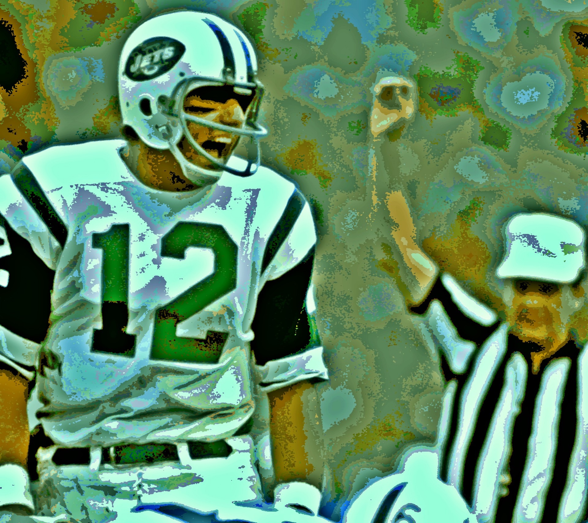 Posterization Of Joe Namath Free Stock Photo.