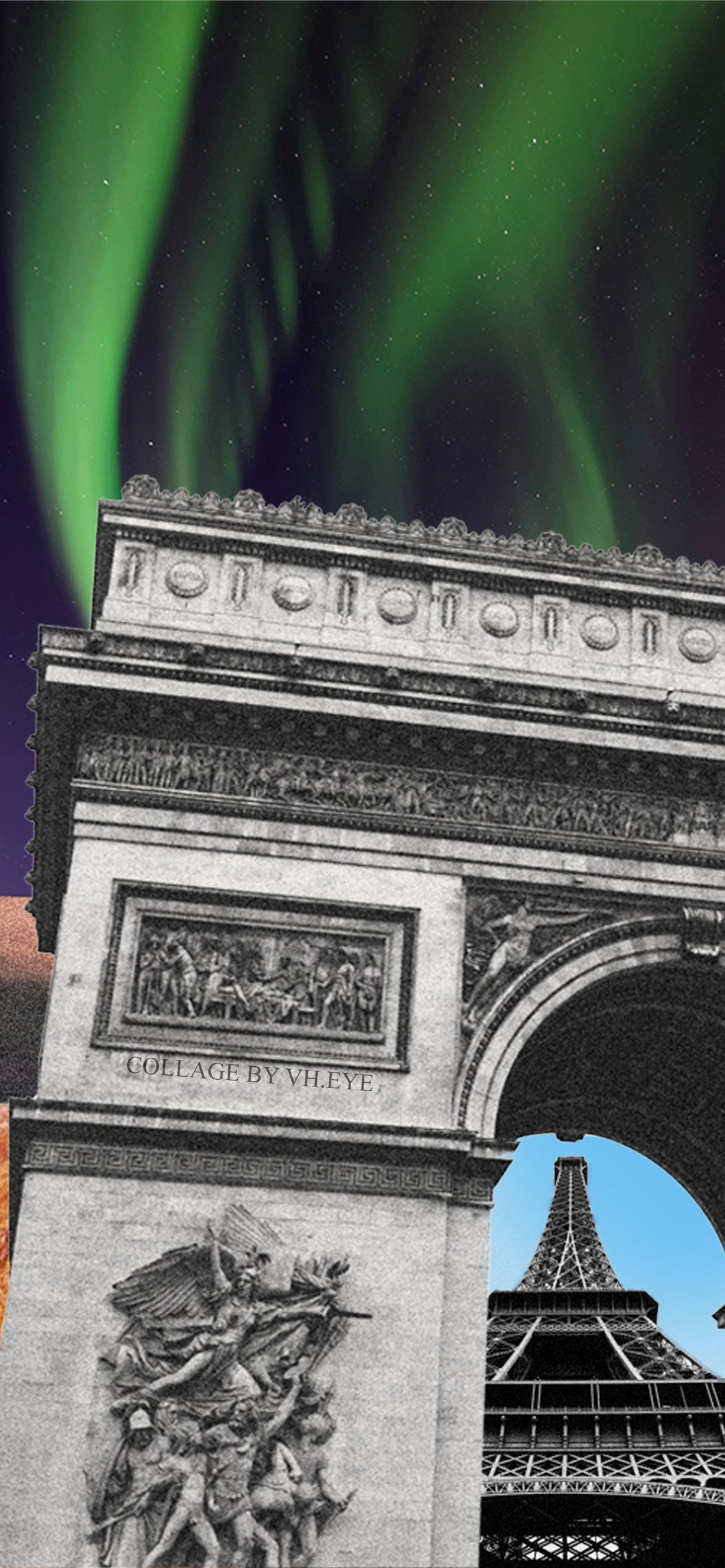France Arc De Triomphe Android Collage Art by Vh E. iPhone Wallpaper Free Download