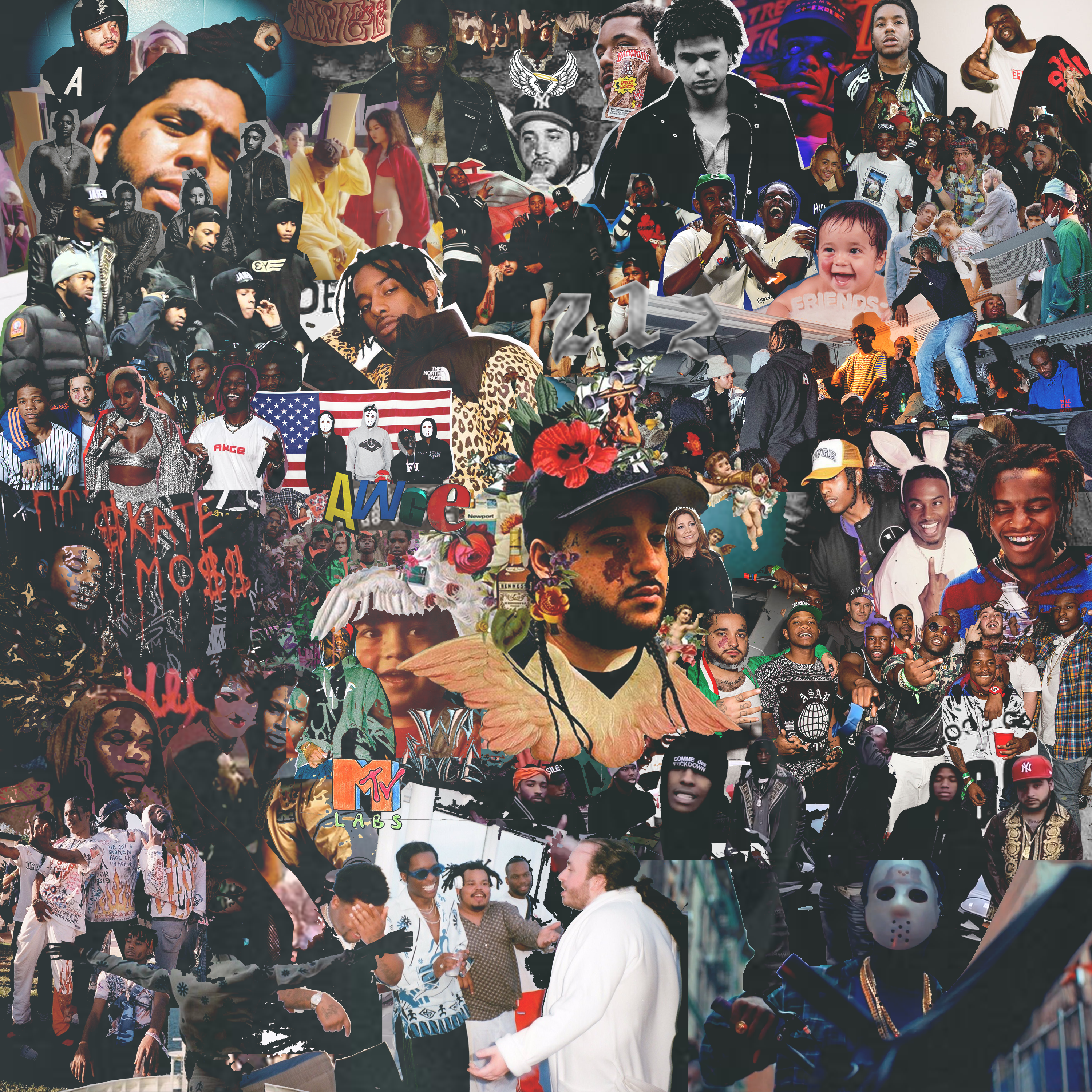 Free download How Math Creates Collage Art for ASAP Mob HYPEBEAST [3000x3000] for your Desktop, Mobile & Tablet. Explore Hypebeast Collage Wallpaper. Hypebeast Collage Wallpaper, Collage Background, Hypebeast Wallpaper