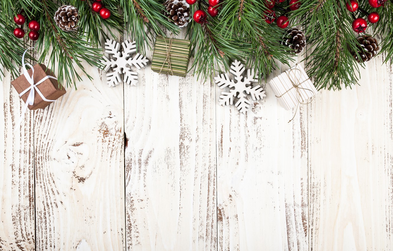 Wallpaper New Year, Christmas, wood, merry christmas, decoration image for desktop, section новый год