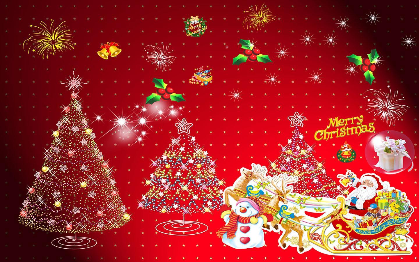 Merry Christmas Wallpaper, Abstract Style Merry Christmas Wallpaper