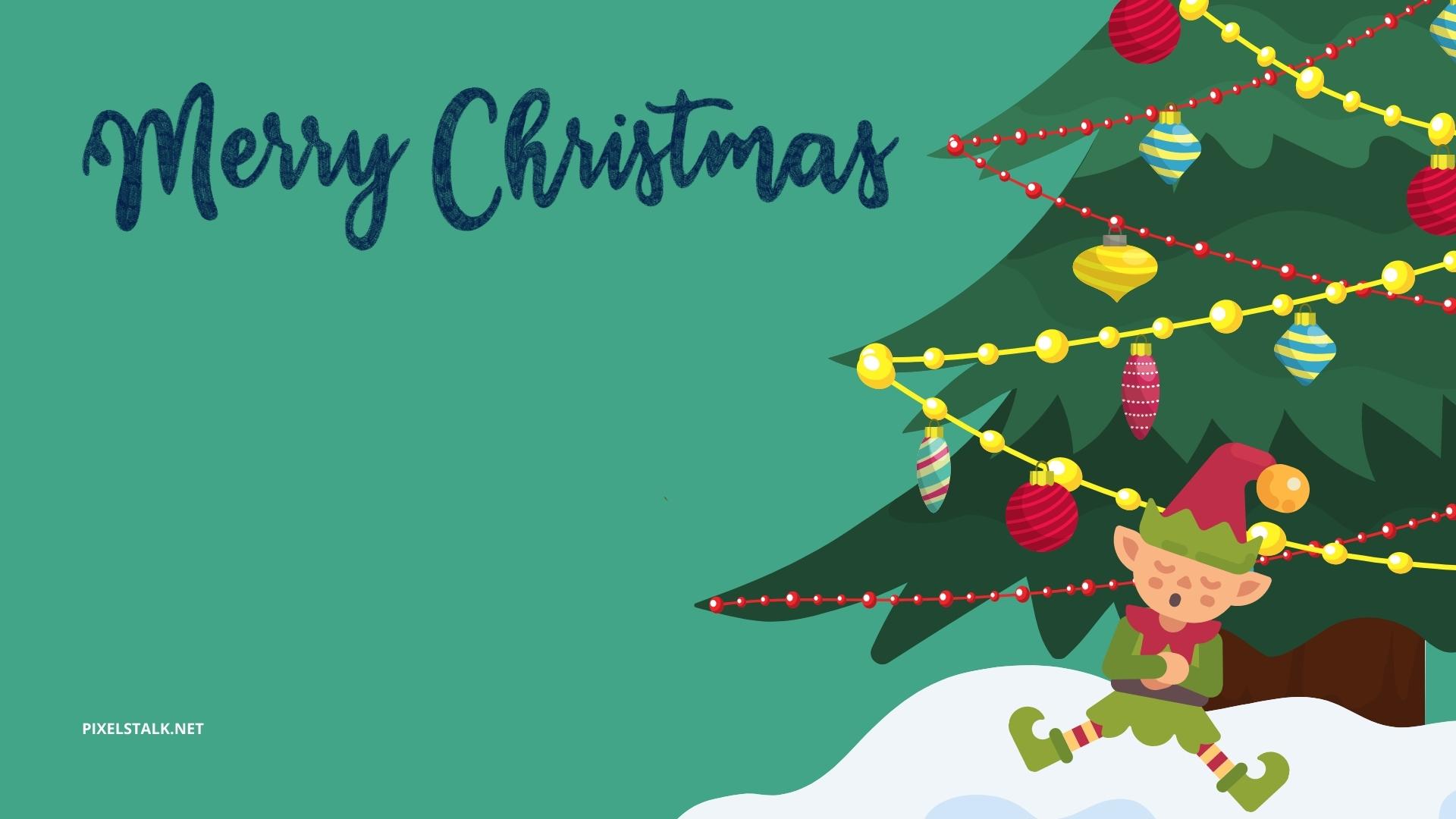 Merry Christmas Tree Wallpaper free download
