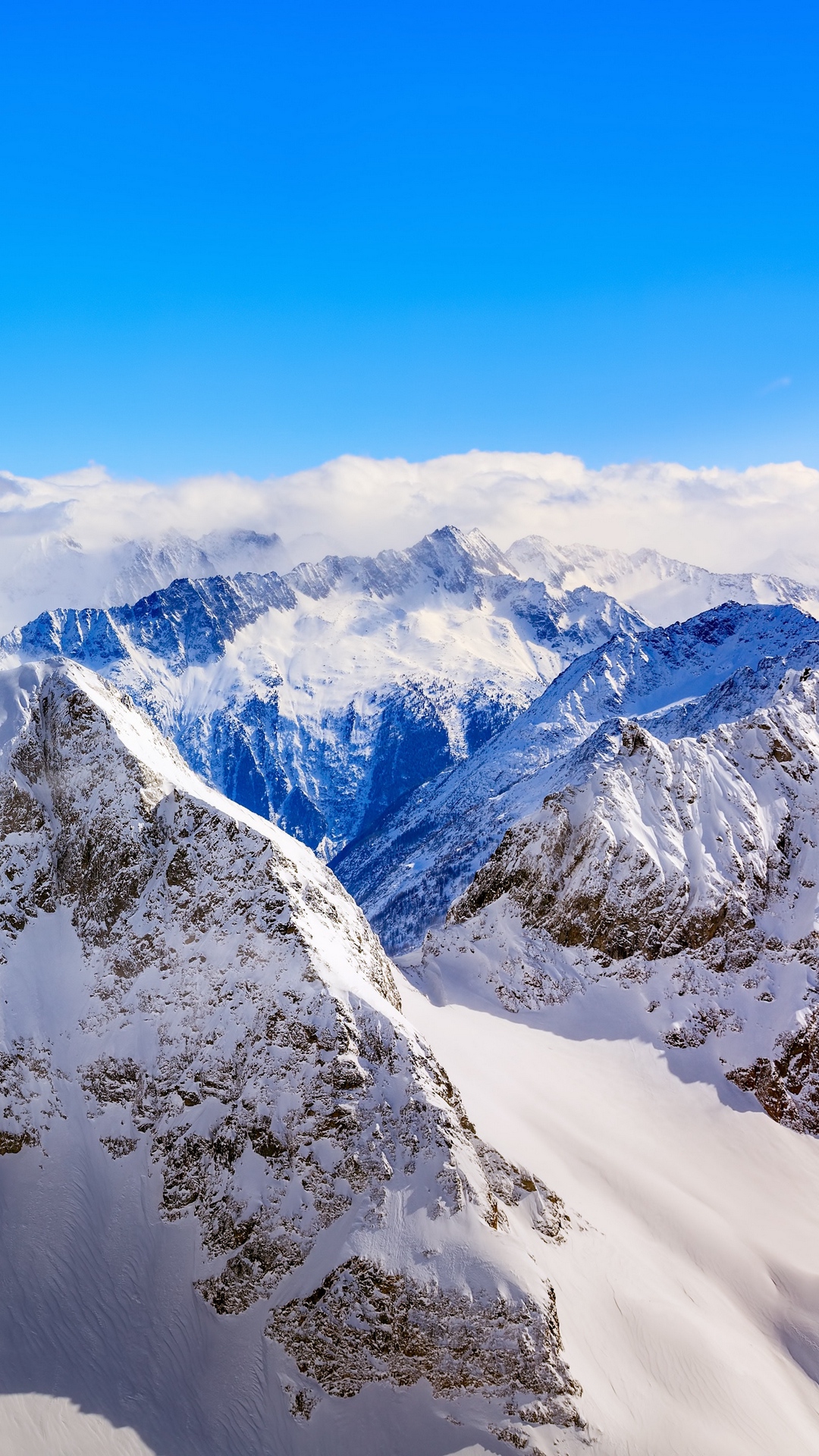 Mountains Winter Peaks Snow Wallpaper - [1080x1920]