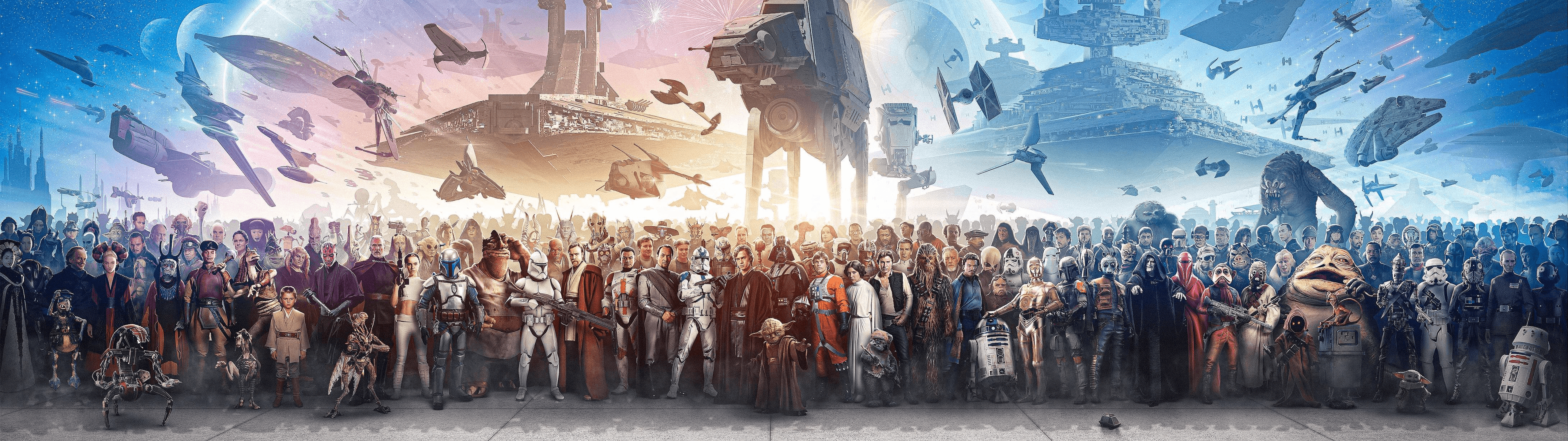 Hình nền Star Wars 5120x1440 Wallpaper có độ phân giải cao chưa từng thấy sẽ khiến bạn cảm nhận được sức mạnh của chiếc phi thuyền du hành vũ trụ và sự hùng mạnh của các nhân vật trong phim. Đừng bỏ lỡ cơ hội được chiêm ngưỡng bức tranh hoành tráng này.
