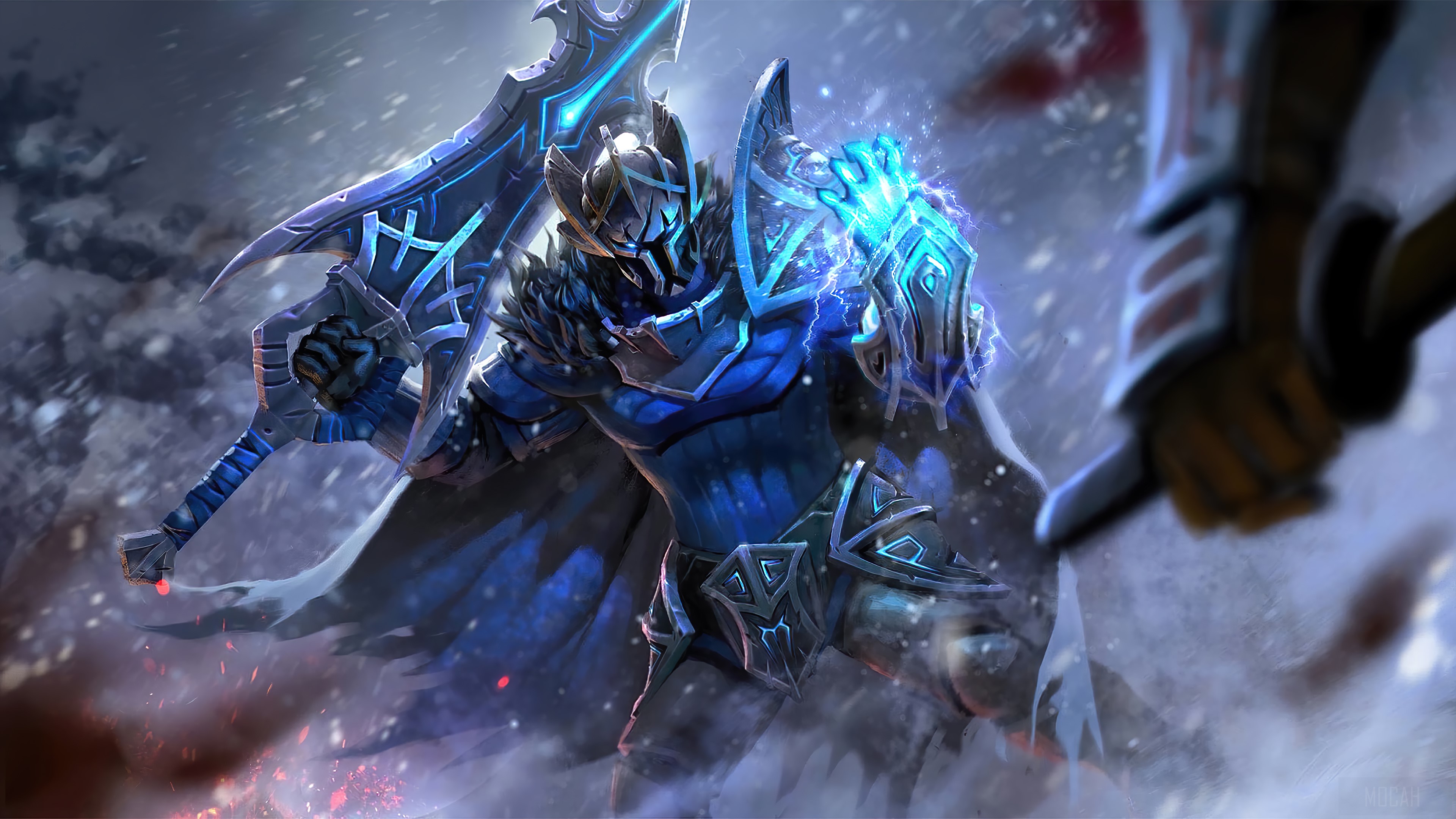 Sven, Rogue Knight, Dota Video Game, Defense of the Ancients, Guardian of the Holy Flame, Set 4k wallpaper HD Wallpaper