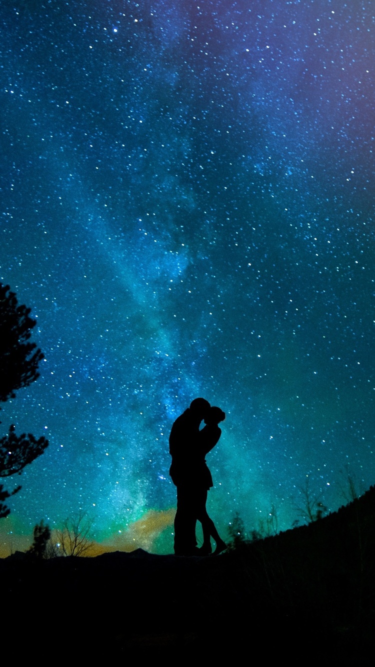 Lovers Night Sky Starry Sky iPhone iPhone 6S, iPhone 7 HD 4k Wallpaper, Image, Background, Photo and Picture