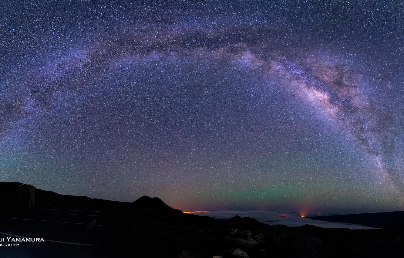 Wallpaper stars, The Milky Way, photographer, Kenji Yamamura, Mauna Kea image for desktop, section пейзажи