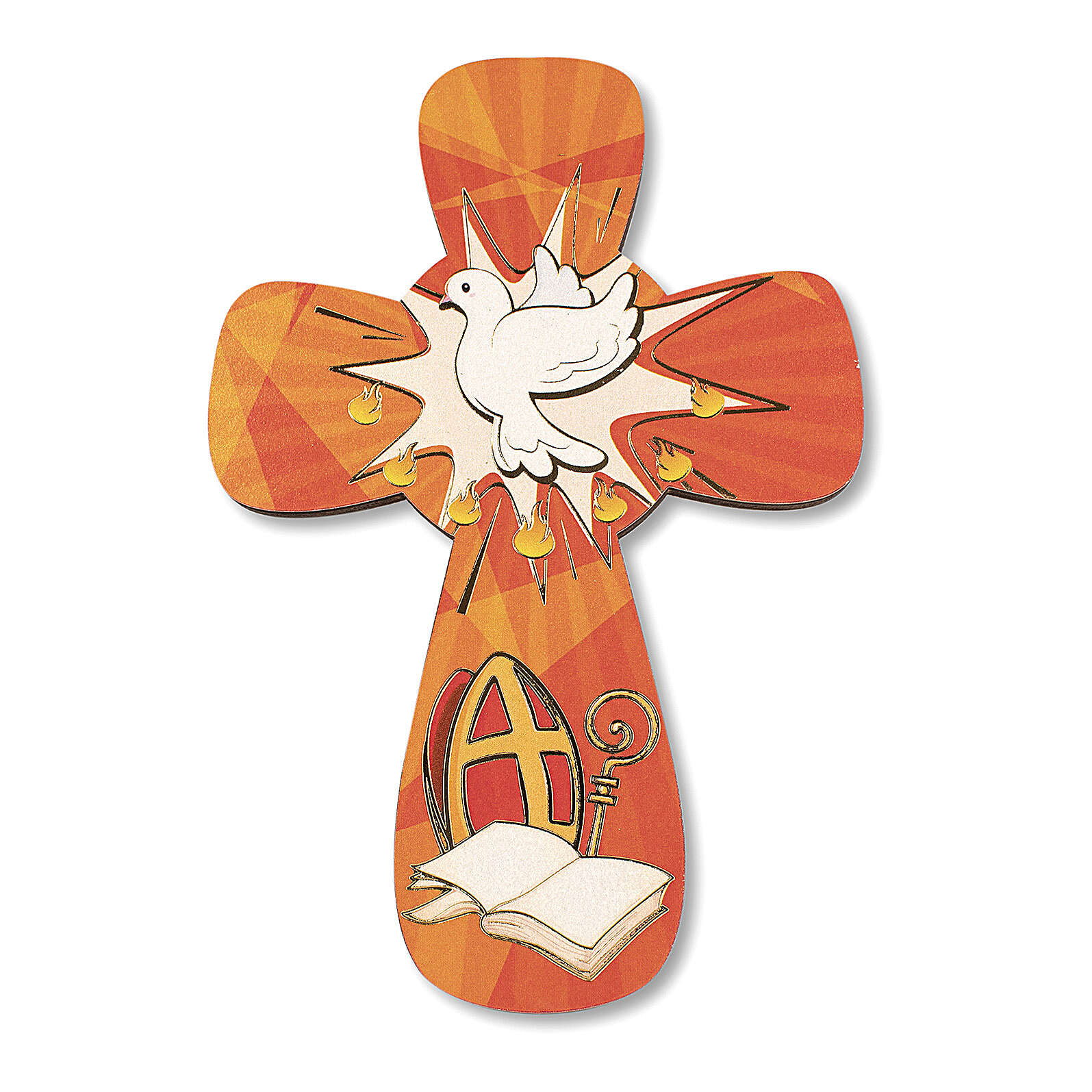 Cross modern Confirmation souvenir with diploma Holy Spirit. online sales on HOLYART.com