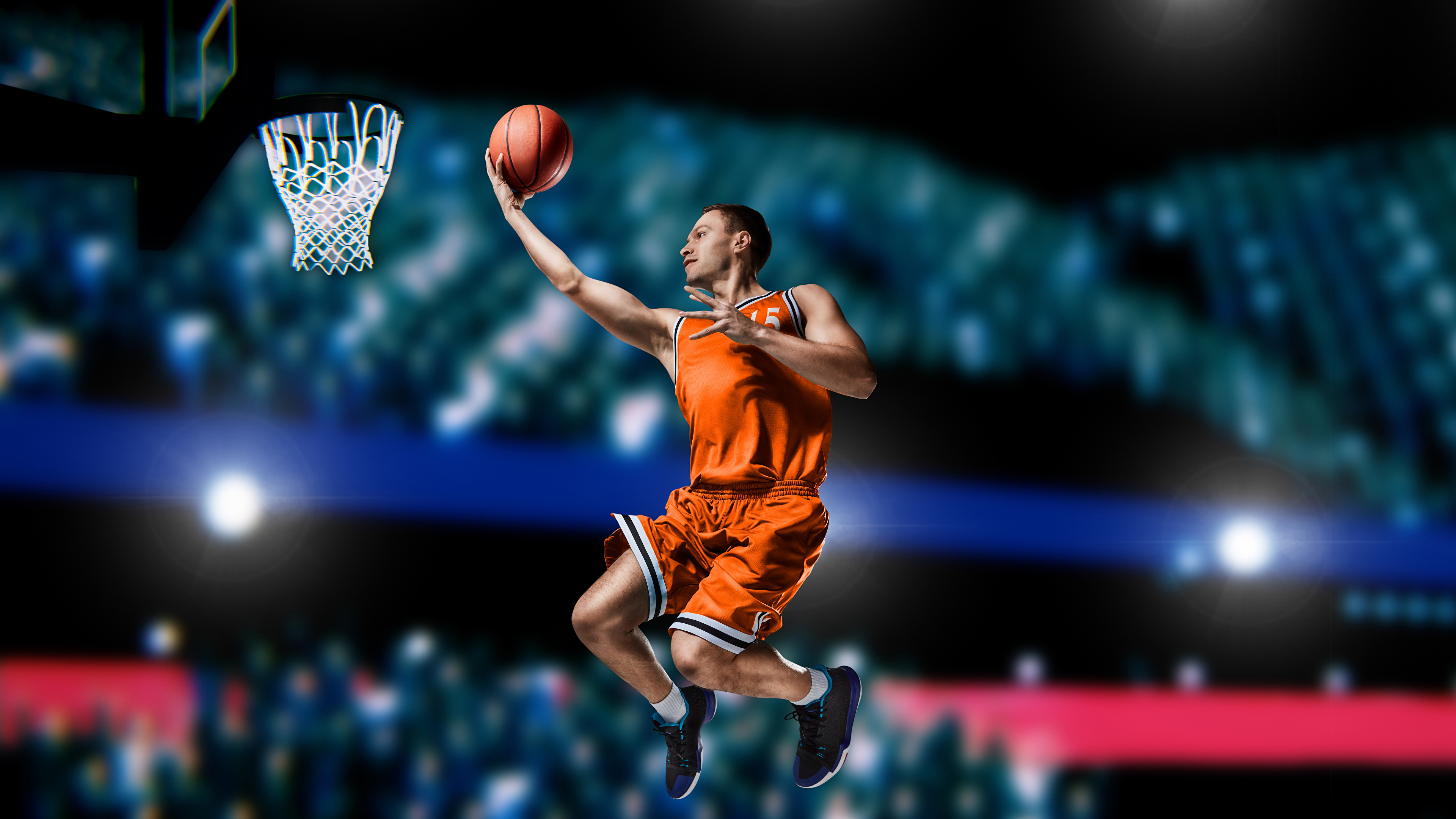 Desktop Wallpaper Men athletic Basketball Jump Ball 3840x2160