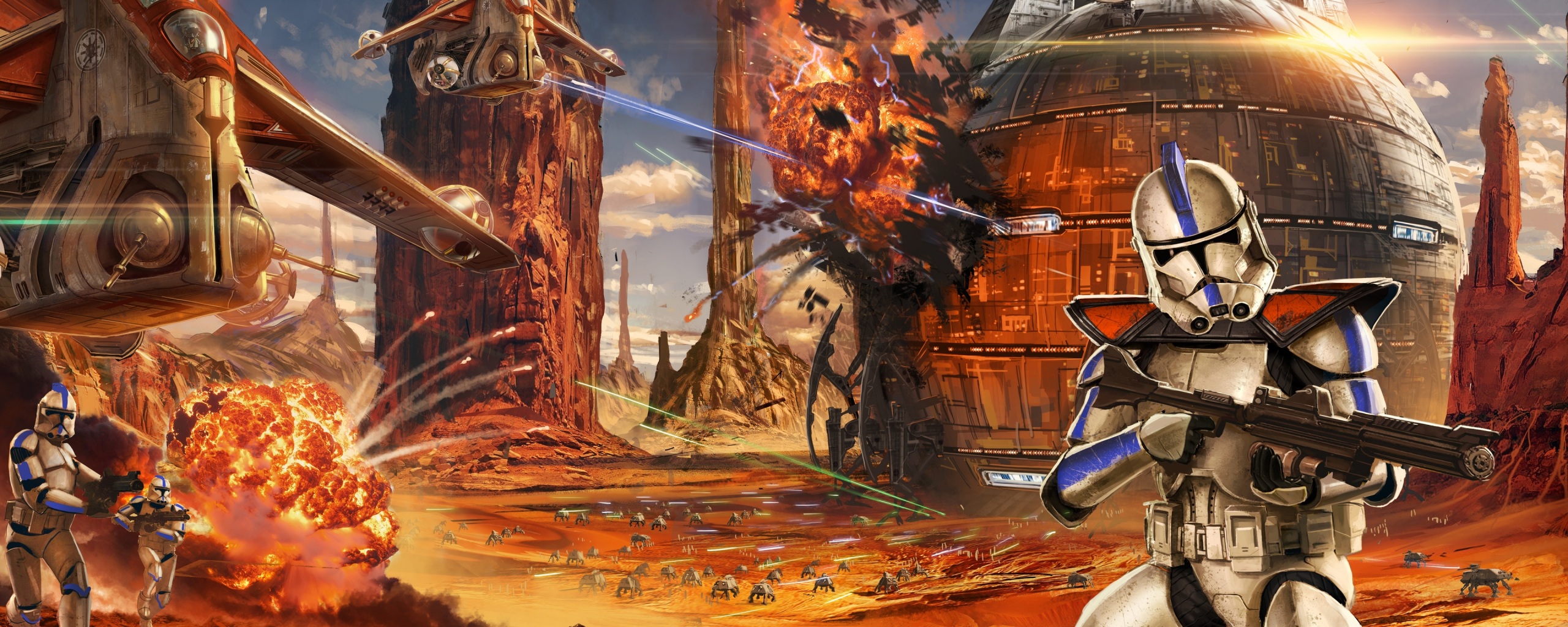 Wallpaper 4k Star Wars Artwork Geonosis Clone Trooper 4k Wallpaper