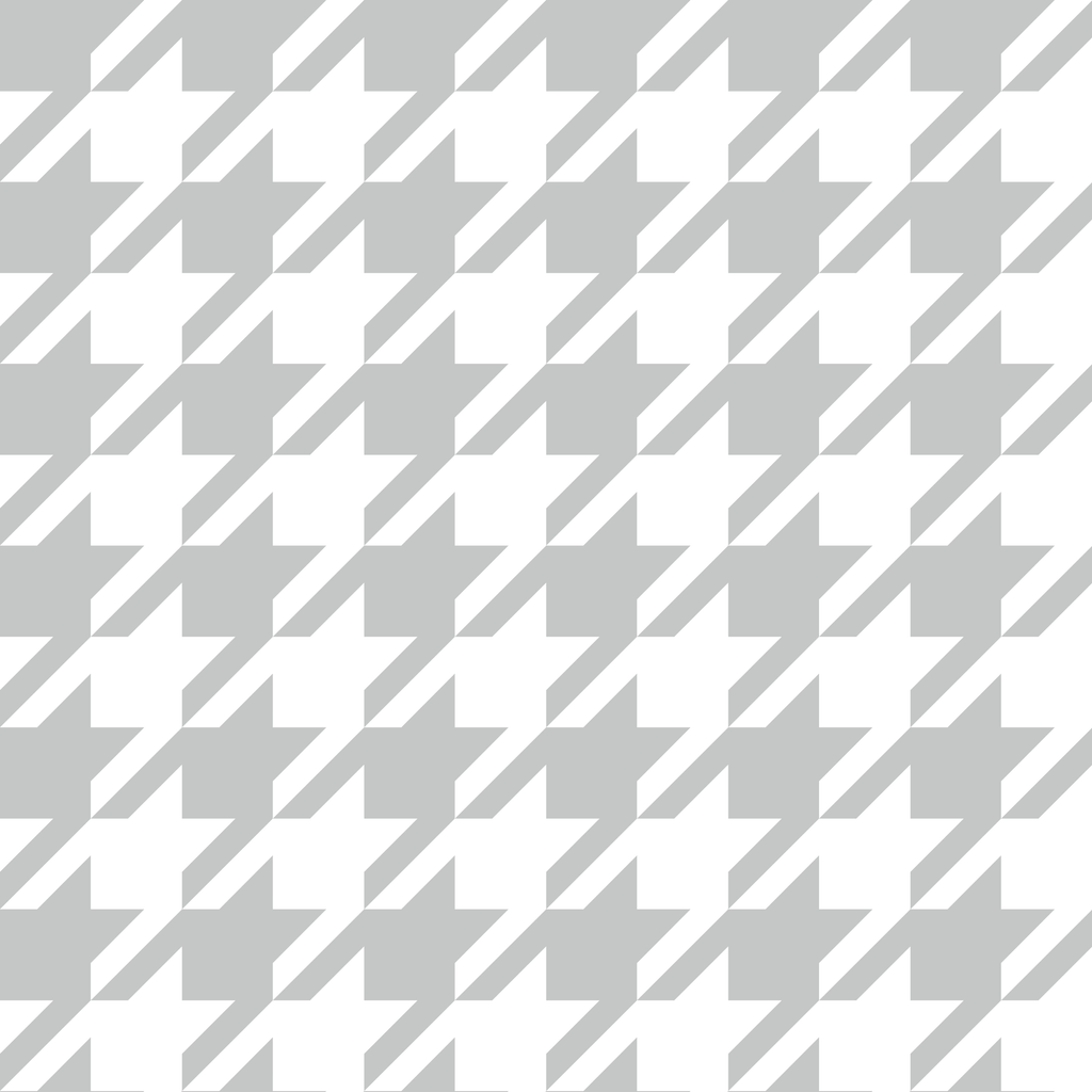 Elegant Wallpaper with Houndstooth Grey and White Retro Vintage Pattern