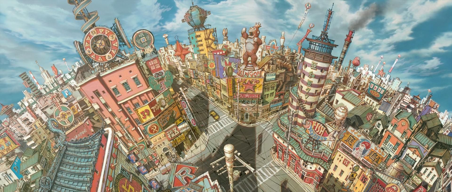 Tekkon Kinkreet Background Art. Art background, Anime background, Environmental art