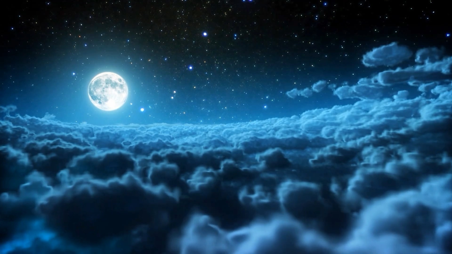 Moon and Stars Wallpaper