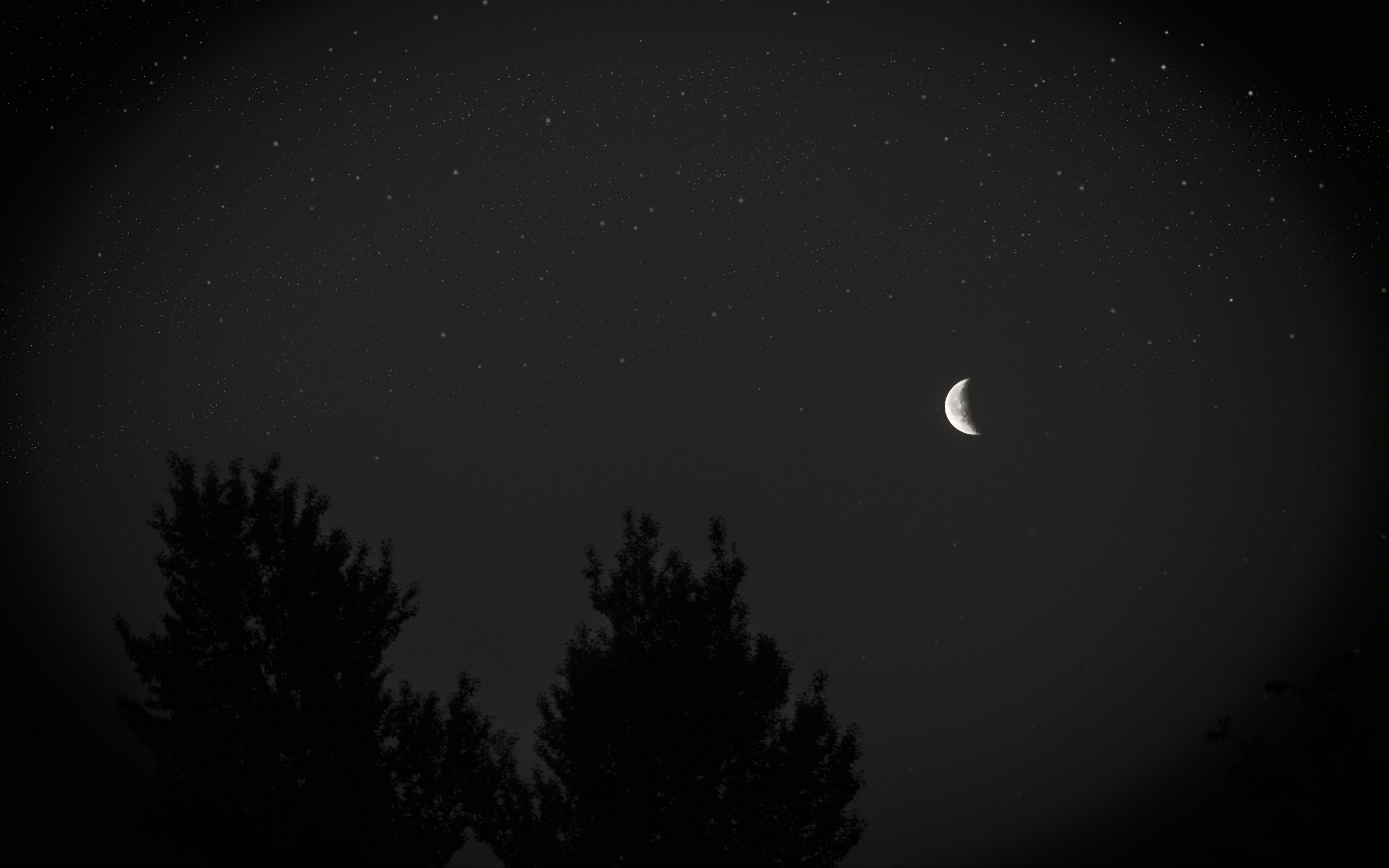 Moon Night Sky Wallpaper