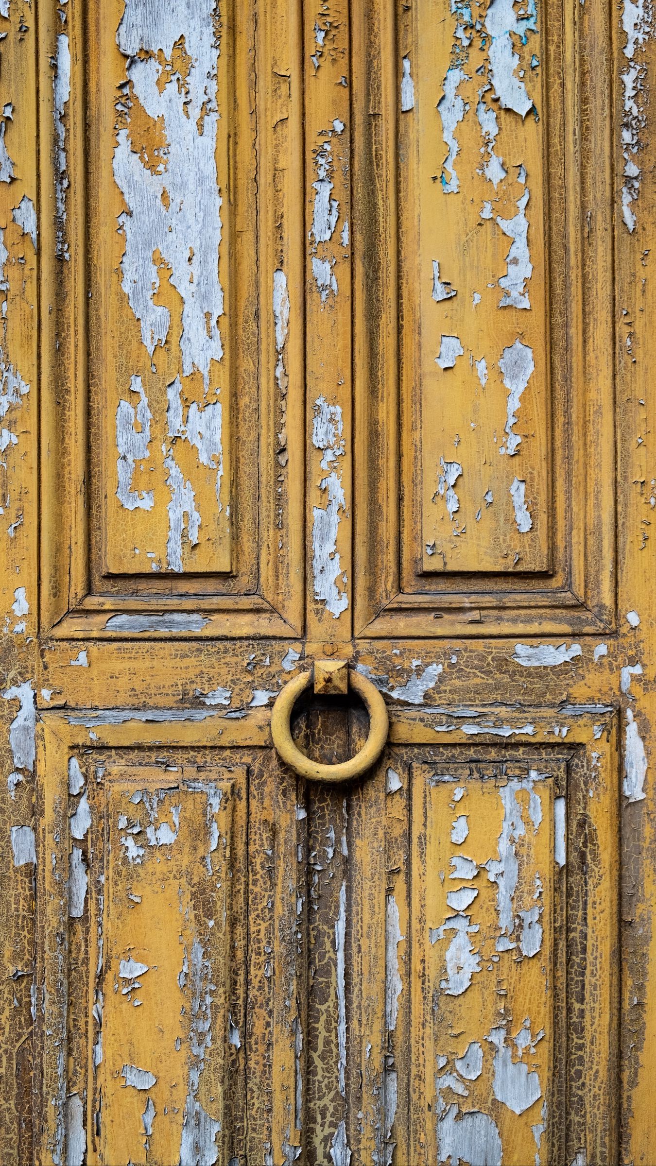 HASSLARP Door, brown/right-handed patterned, 15x40